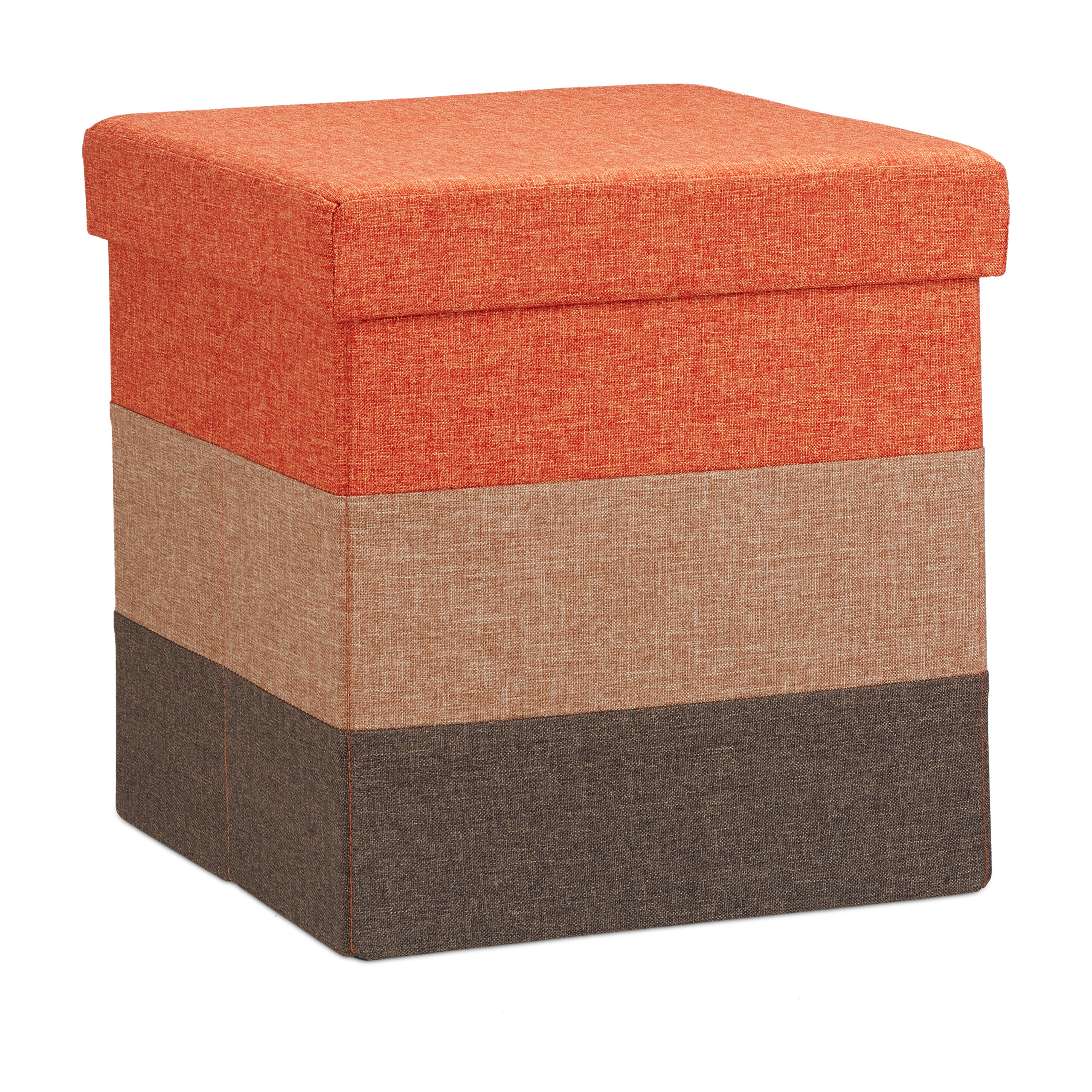 Baul puff taburete plegable otomana moderna 38 L 2,6 kg baúl plegable ligero - Imagen 12 de 30