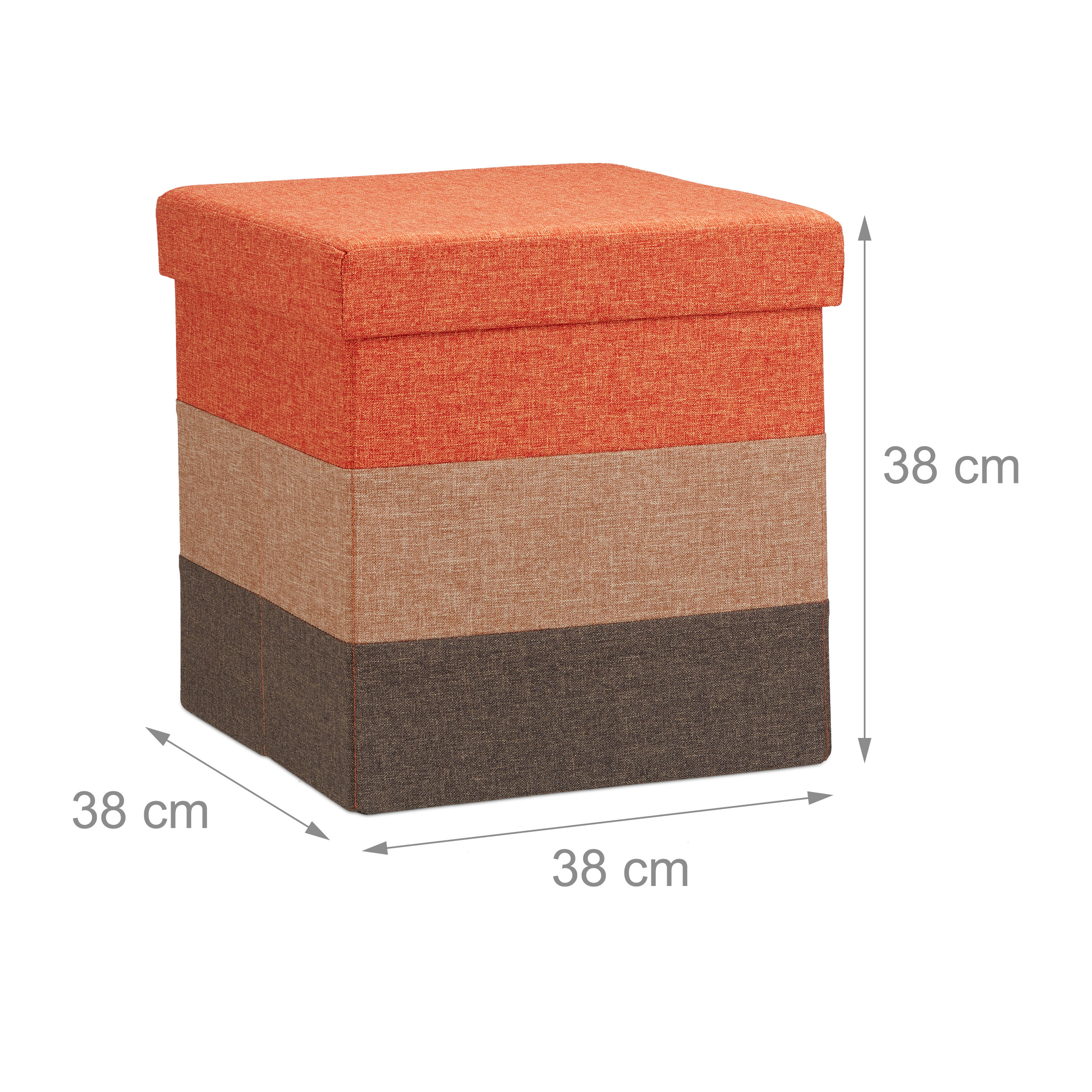 Baul puff taburete plegable otomana moderna 38 L 2,6 kg baúl plegable ligero - Imagen 7 de 30
