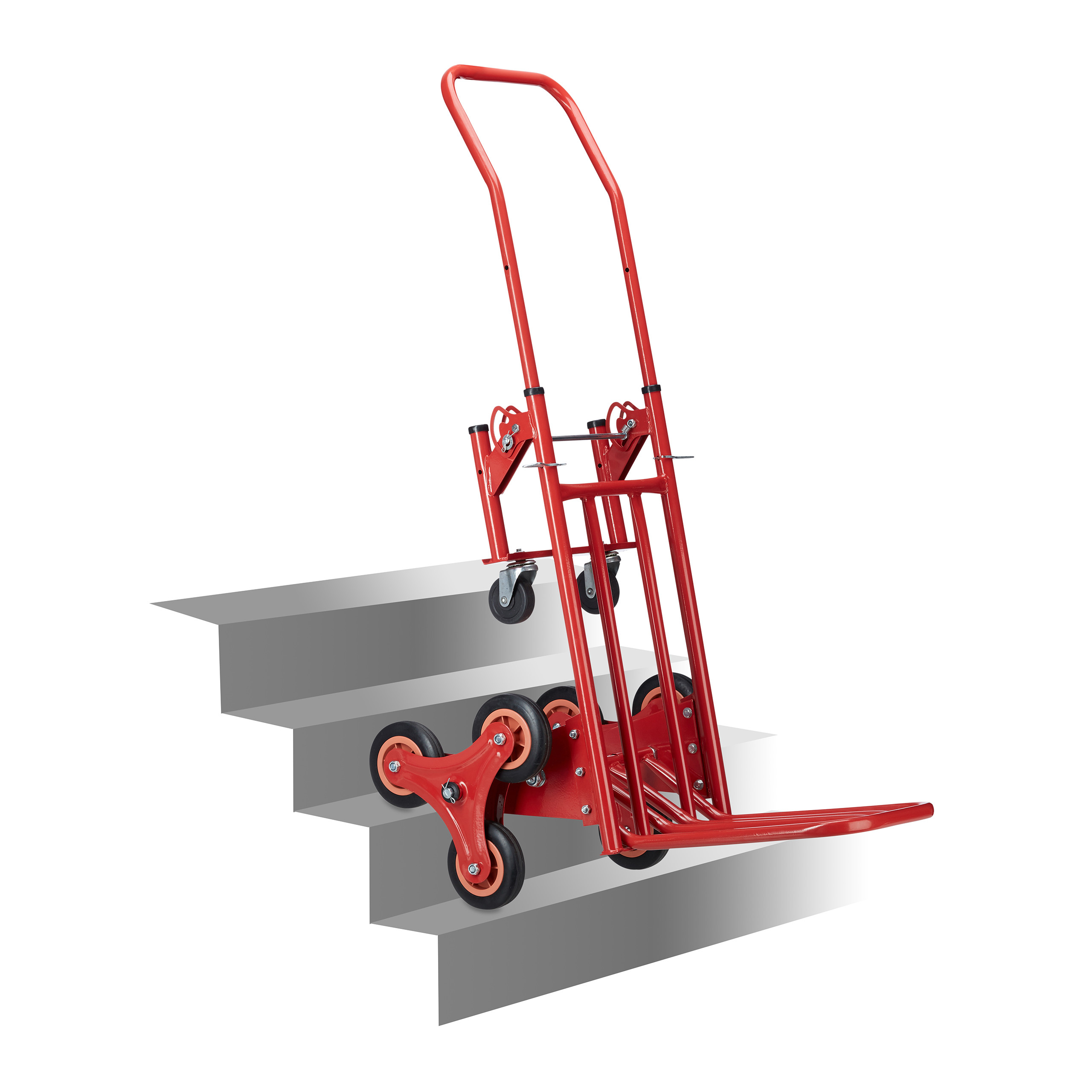 Carrello portapacchi fino a 150 kg Trolley resistente 6 ruote Carrello saliscale - Foto 6 di 10