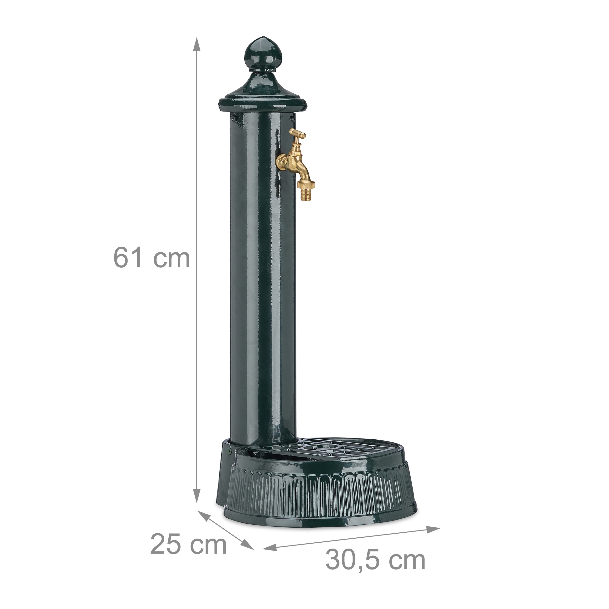 Fontana a colonna Fontanella decorativa Sorgente d'acqua 4,4 kg Alluminio - Foto 4 di 7