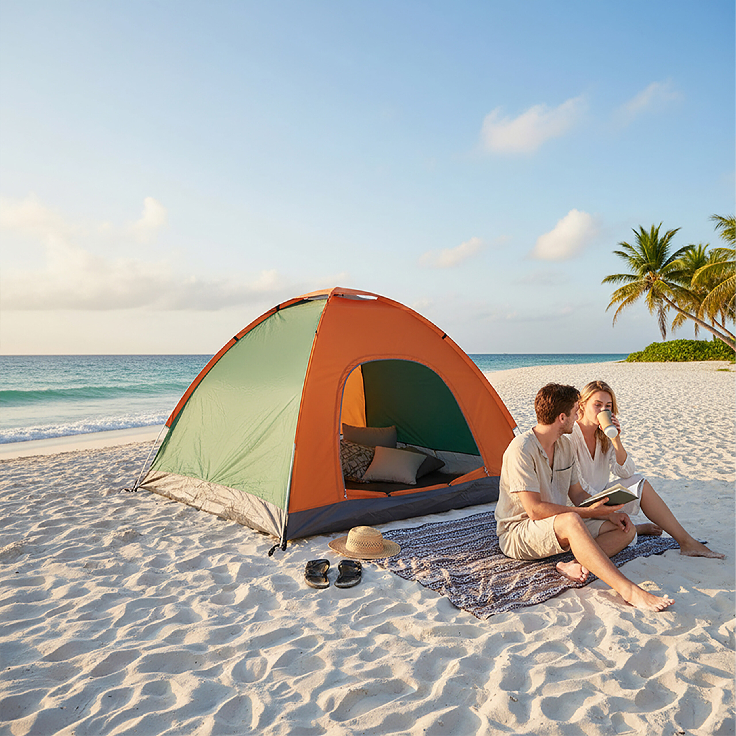 Pop up zelt strand Wurfzelt für Familien Strandmuschel Familienzelt leicht - Produktbild 2