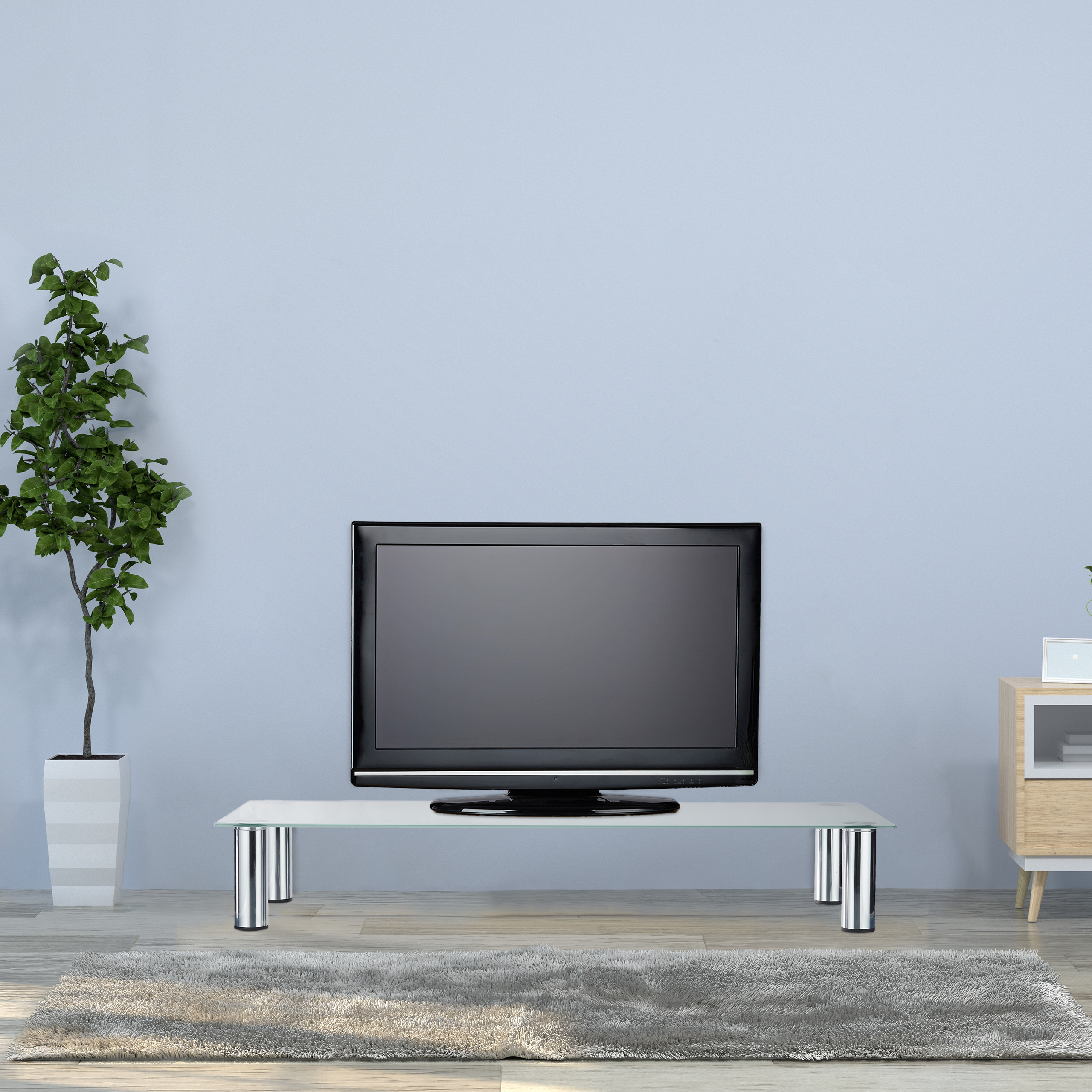 Tv-tisch glas Fernsehtisch Monitorerhöhung rechteckig Rechteckiger Glastisch