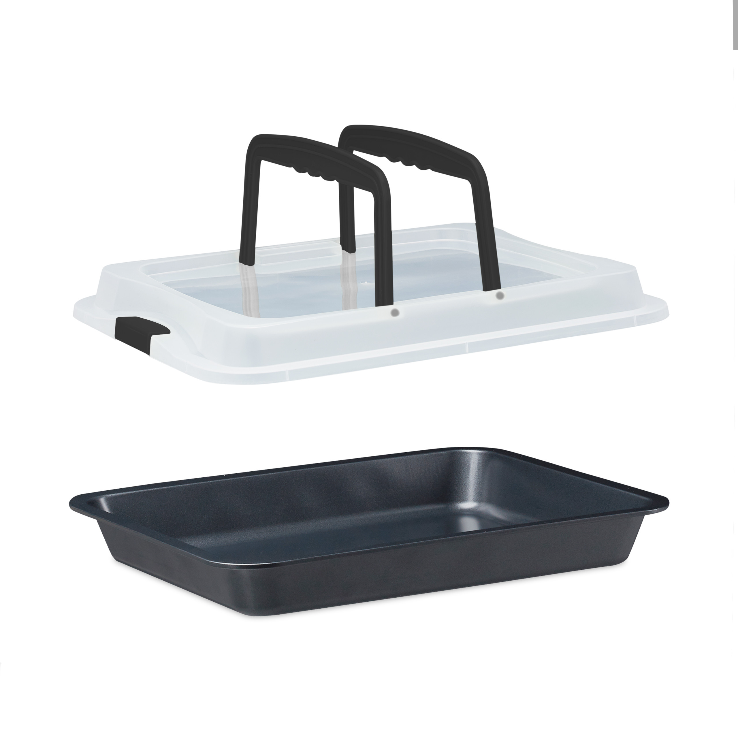 Backblech mit deckel Kuchen Transportbox Rechteckige Kuchenbox Partycontainer - Bild 11 von 21