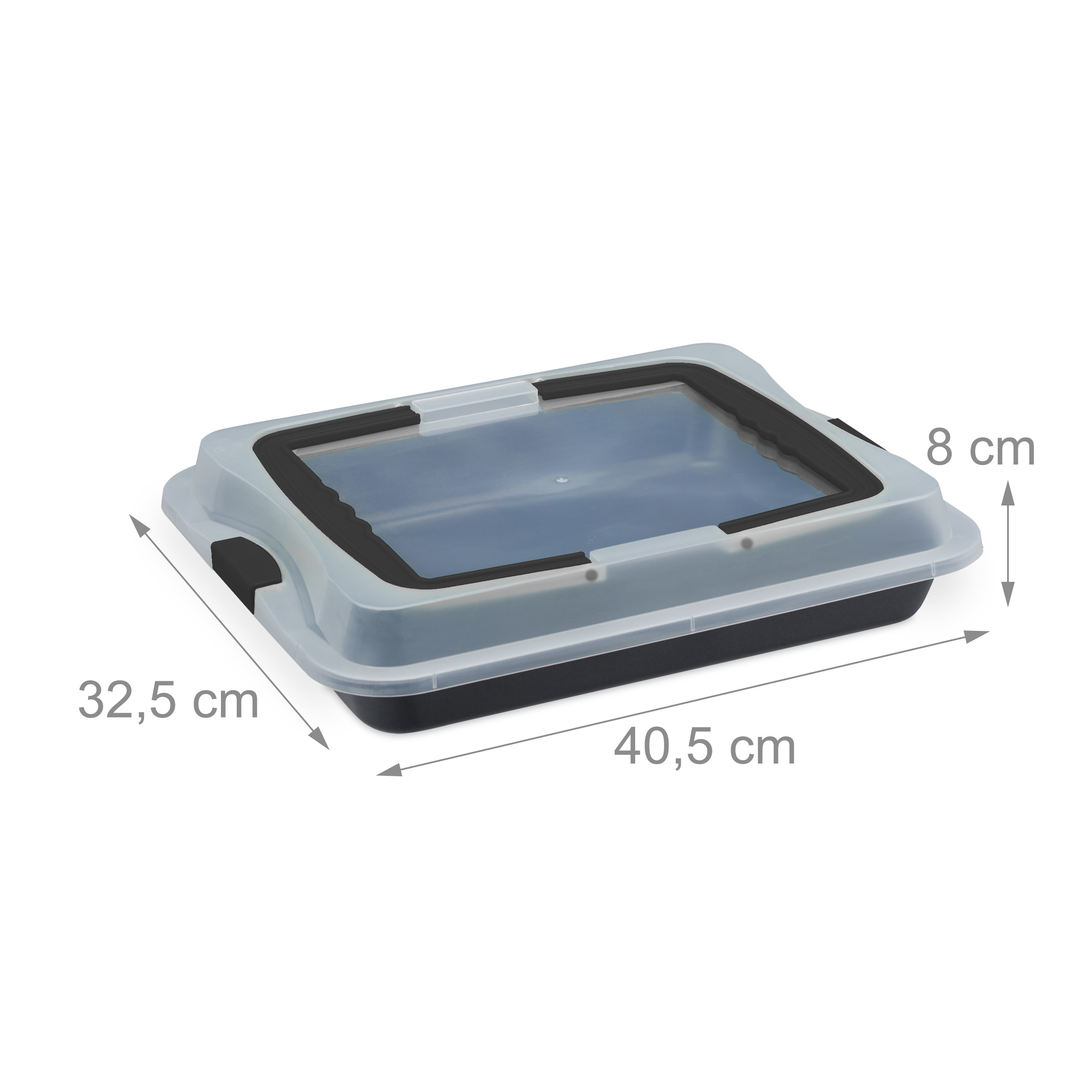 Backblech mit deckel Kuchen Transportbox Rechteckige Kuchenbox Partycontainer - Bild 5 von 21