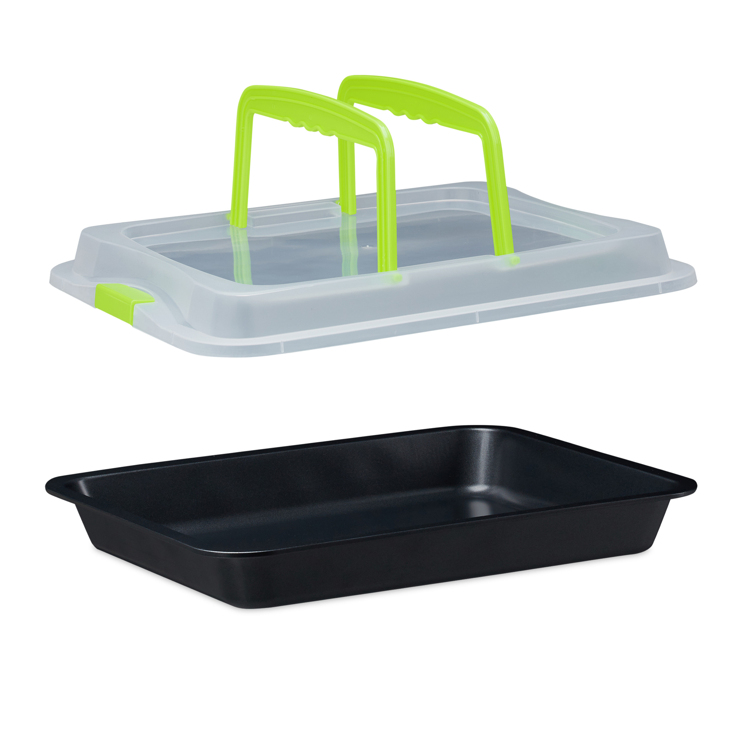 Backblech mit deckel Kuchen Transportbox Rechteckige Kuchenbox Partycontainer - Bild 21 von 21