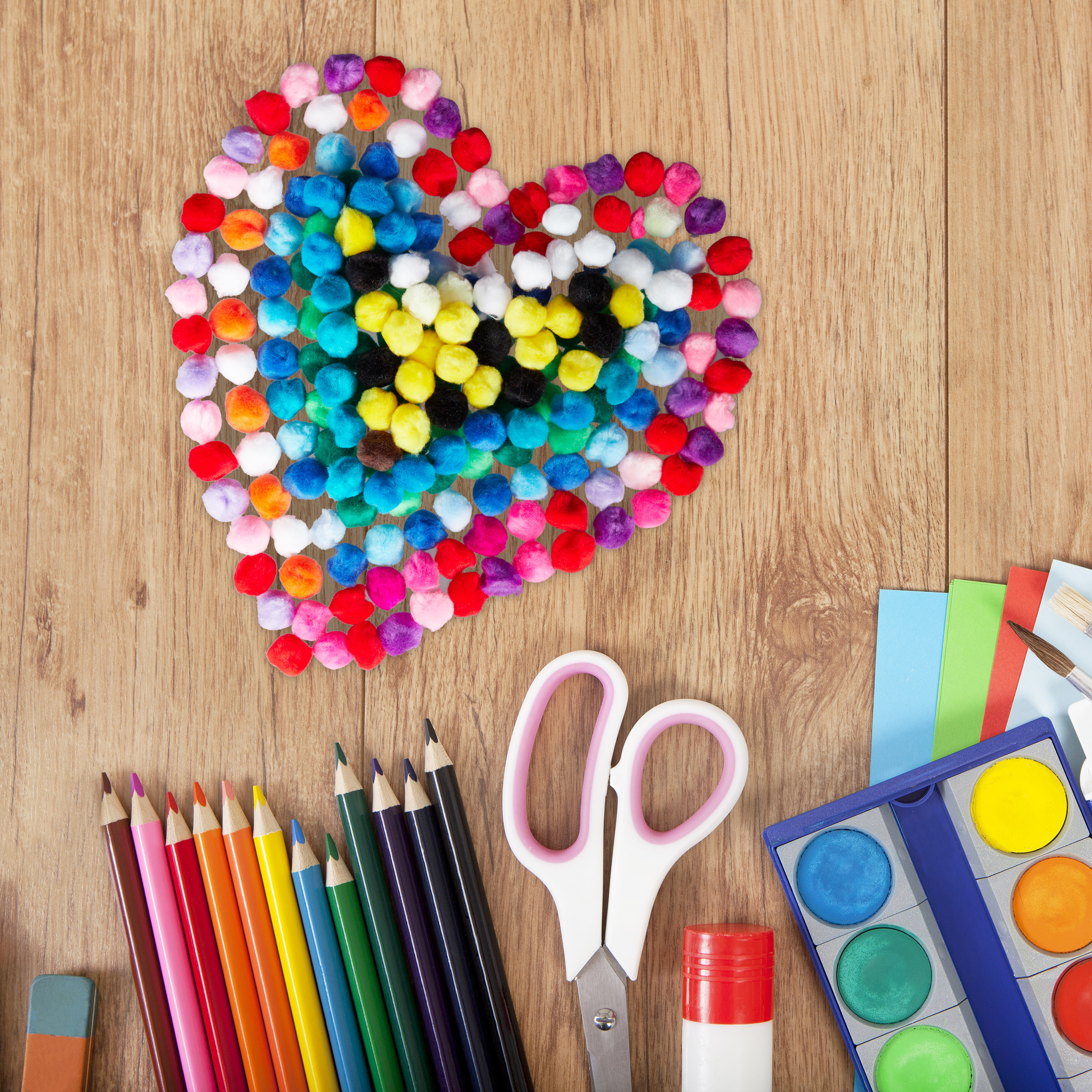 Riesiger Pompom Für Bleistift – Flauschig, Blau, Süße Deko Für Stifte Von Tinc