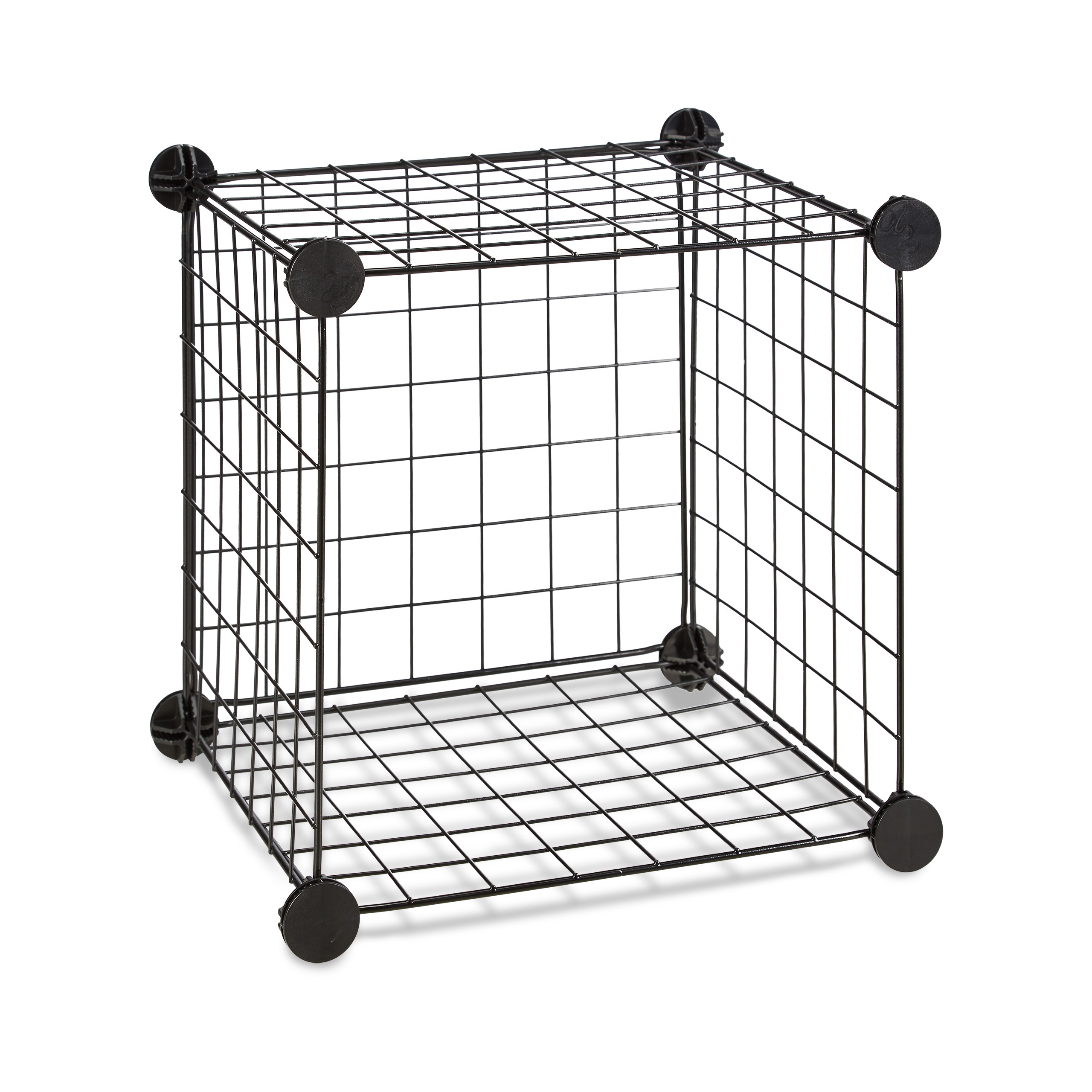 Sistema de estanterías rejilla de alambre estante para cubos estante enchufable estante escalonado 6 compartimentos negro - Imagen 13 de 24