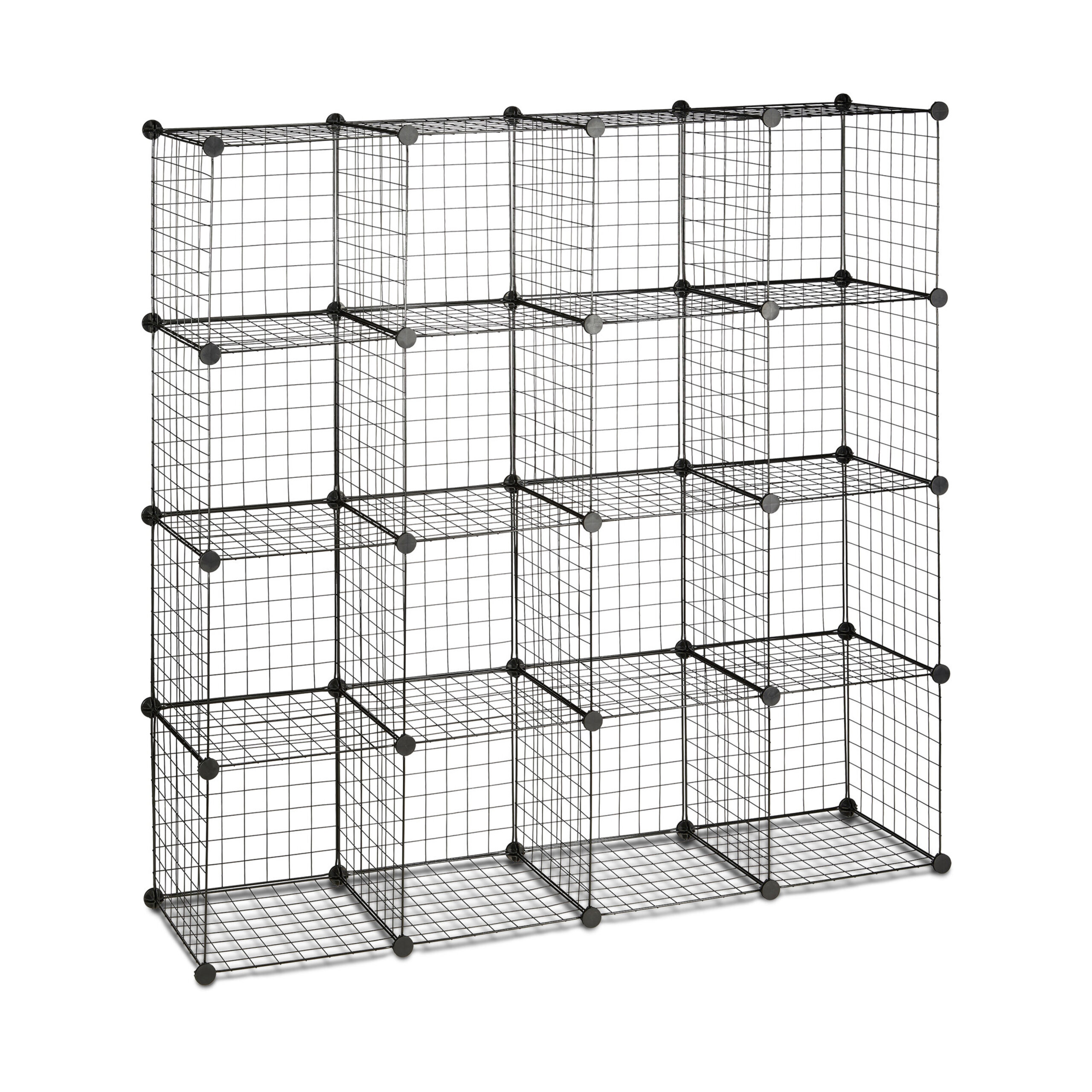 Étagère cubes en métal 16 casiers armoire à chaussures polyvalente 10 kg