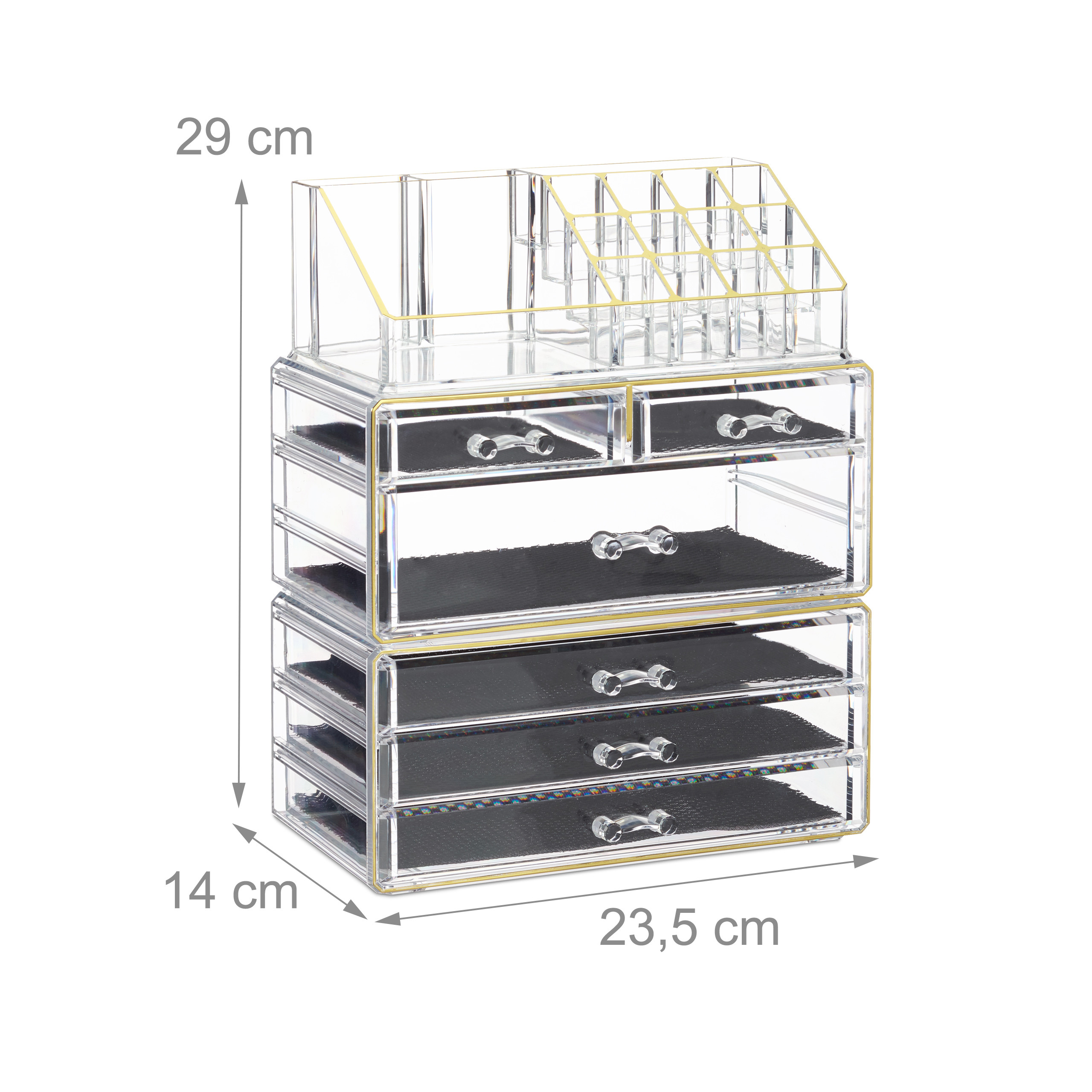 Kosmetikorganizer mit schubladen Make Up Aufbewahrung Schmink-Organizer 2 kg