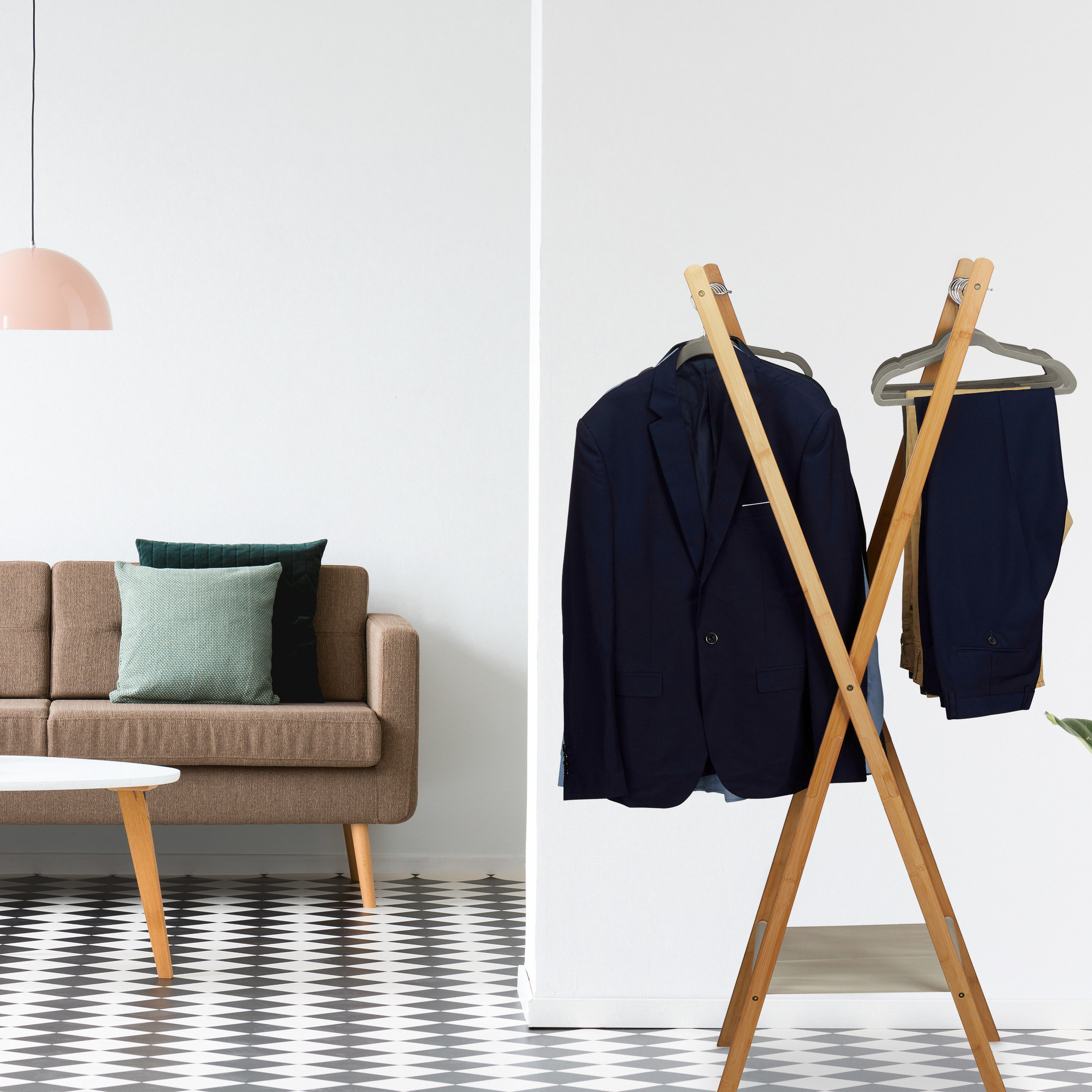 Samt kleiderbügel Antirutsch Bügel Platzsparende Wäschebügel grau 5 kg - Bild 3 von 11