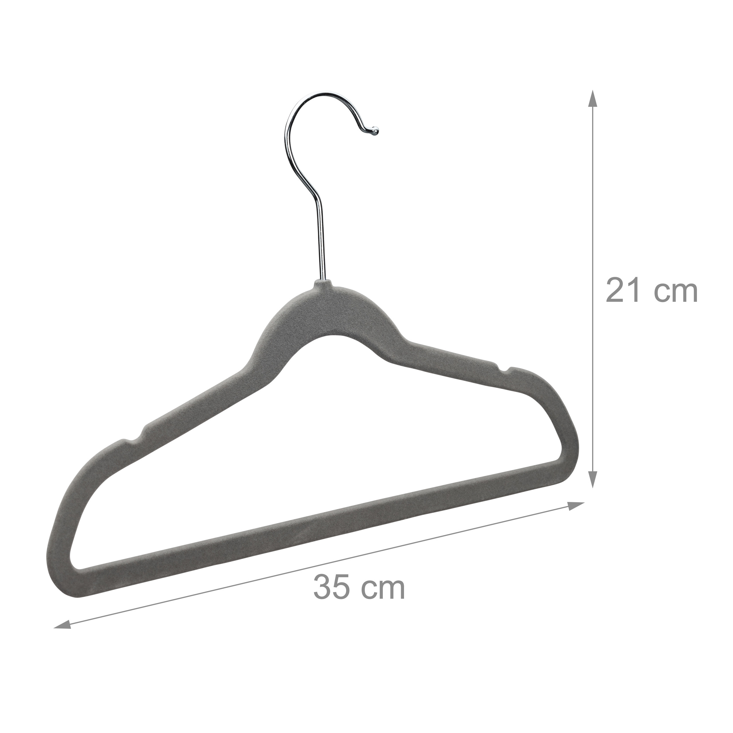 Samt kleiderbügel Antirutsch Bügel Platzsparende Wäschebügel grau 5 kg - Bild 5 von 11