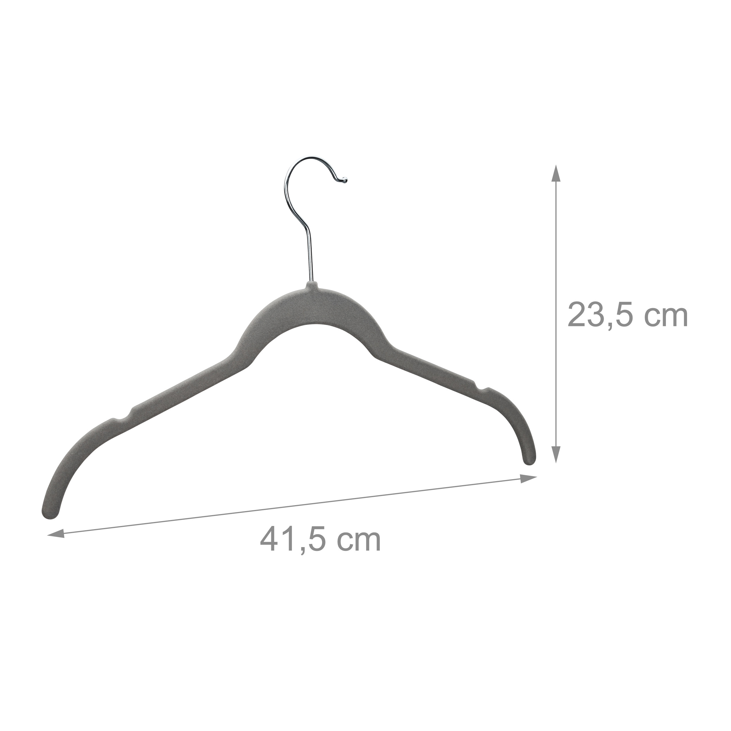 Samt kleiderbügel Antirutsch Bügel Platzsparende Wäschebügel grau 5 kg - Bild 6 von 11