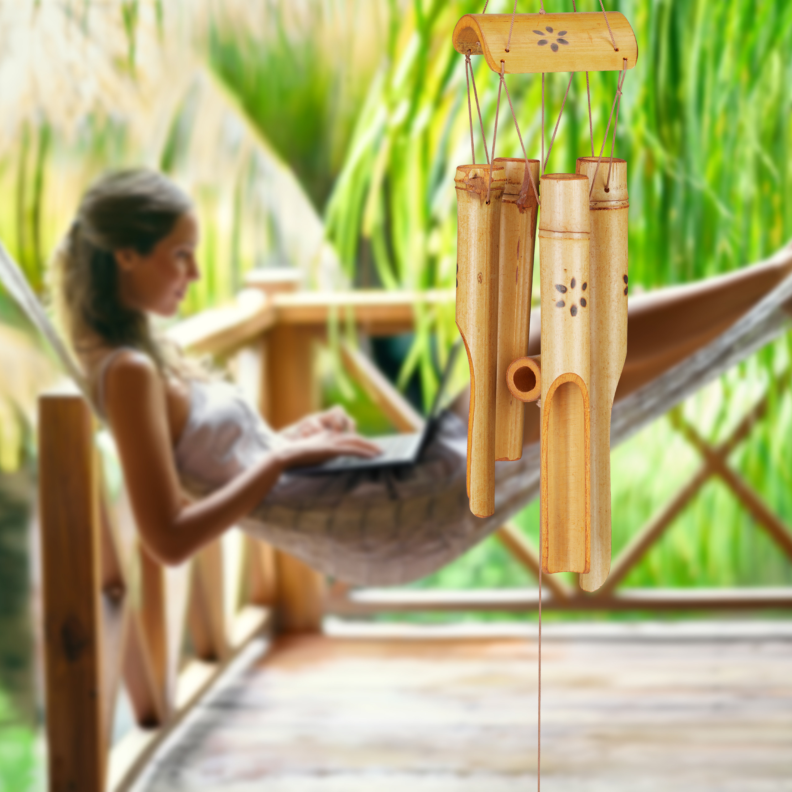Windspiel Bambus Balkon Klangspiel Glockenspiel Holzwindspiel Garten  Hngedeko 4052025254926| eBay