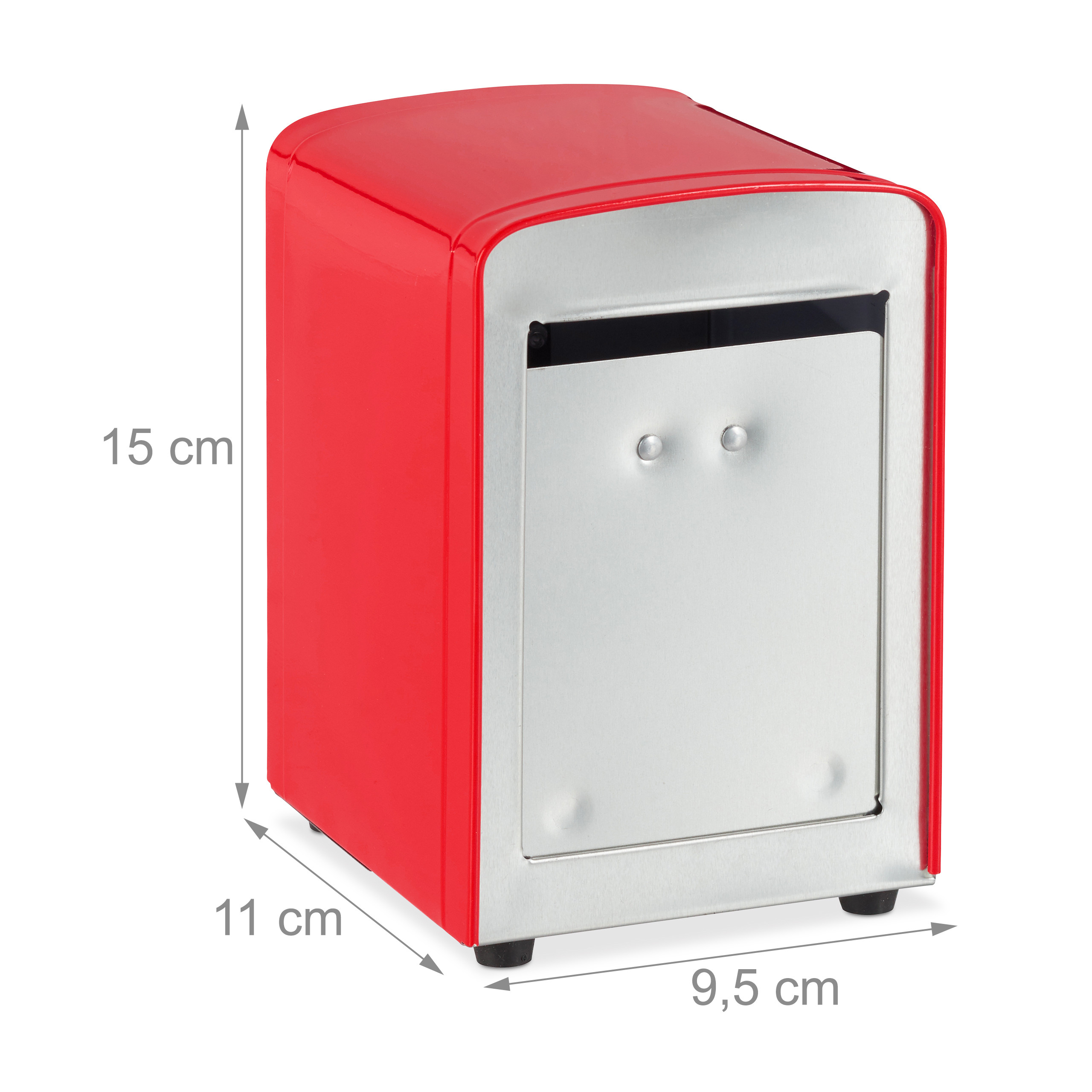 Portatovaglioli Dispenser per tovaglioli Porta salviette retrò Acciaio 260 g - Foto 17 di 31