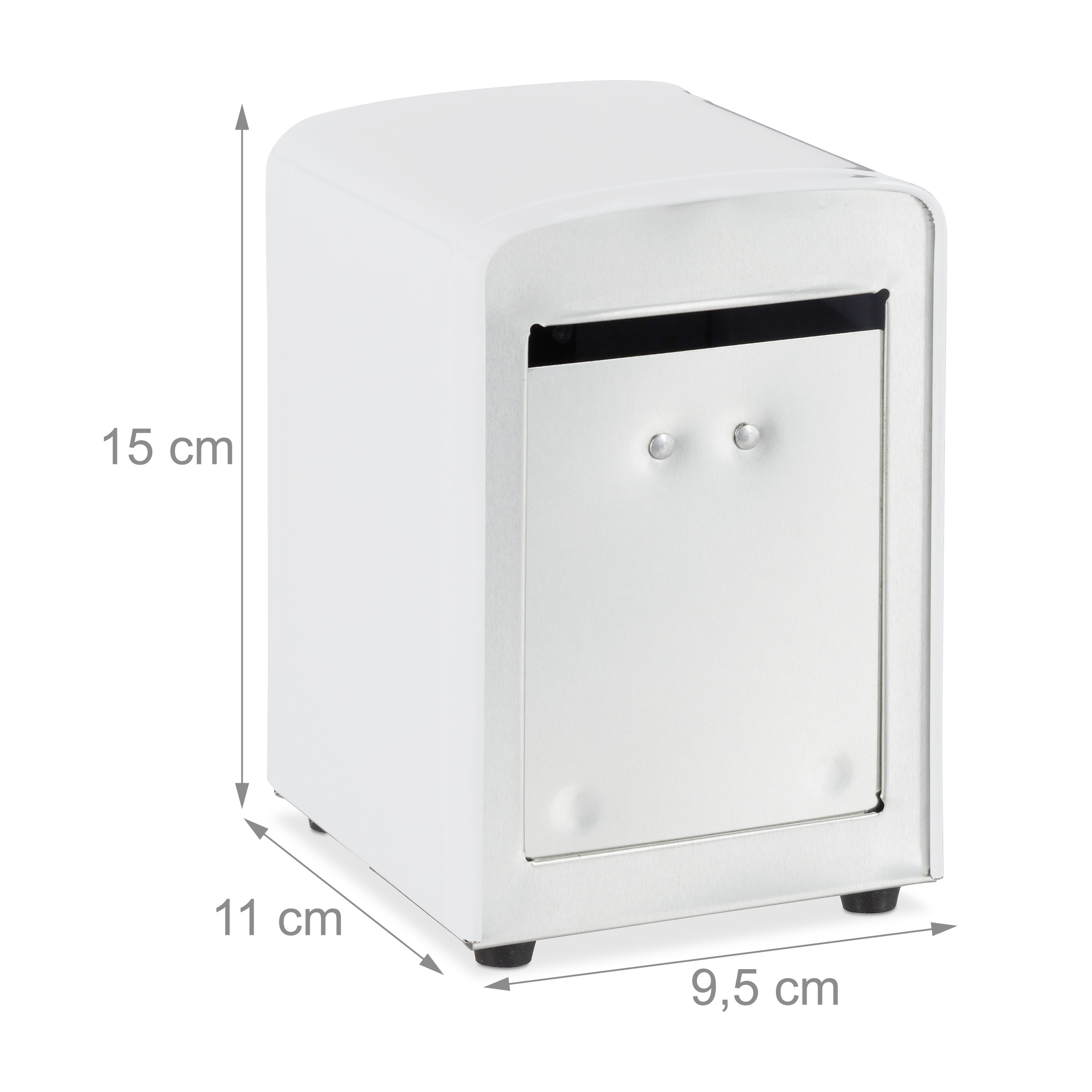 Portatovaglioli Dispenser per tovaglioli Porta salviette retrò Acciaio 260 g - Foto 26 di 31
