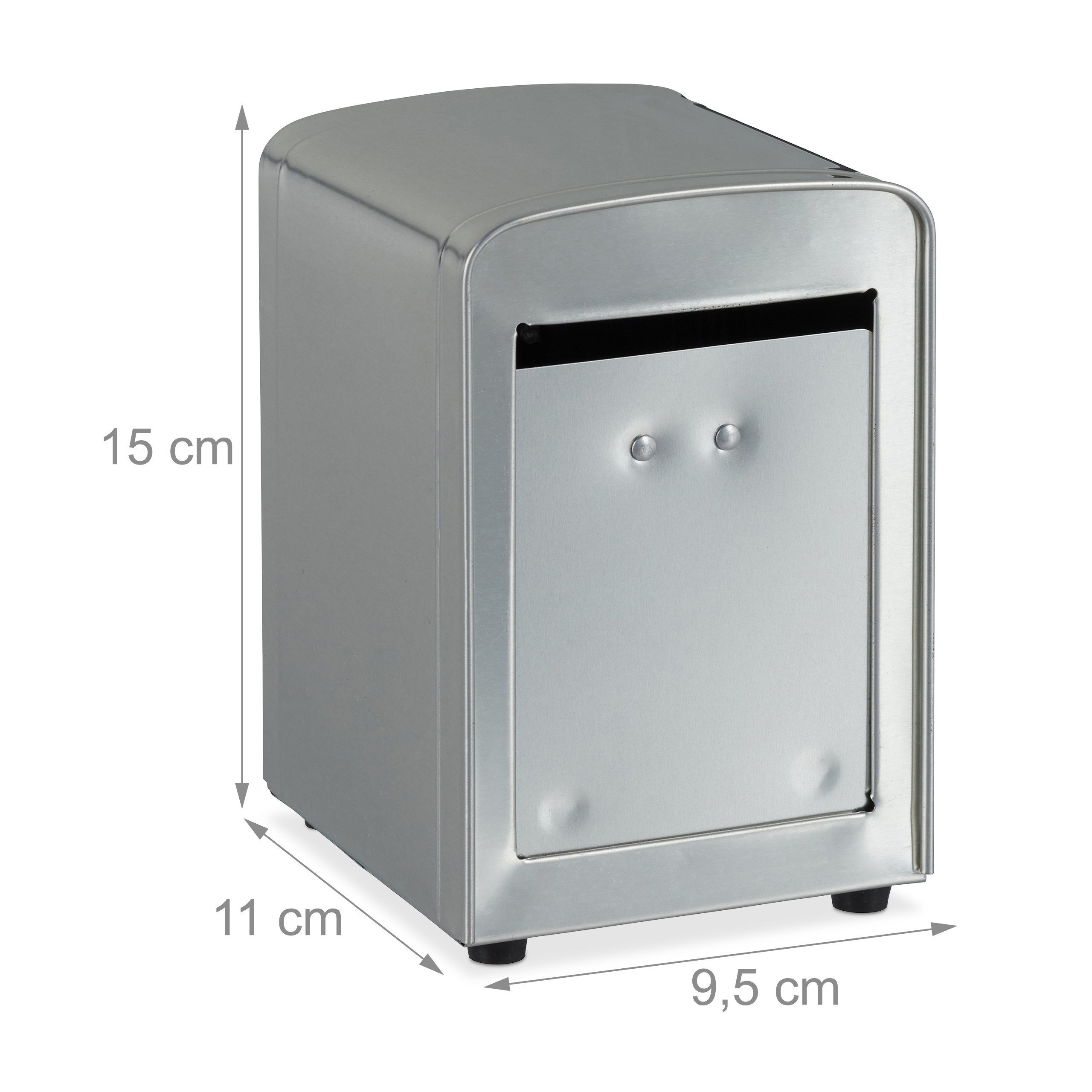 Portatovaglioli Dispenser per tovaglioli Porta salviette retrò Acciaio 260 g - Foto 8 di 31