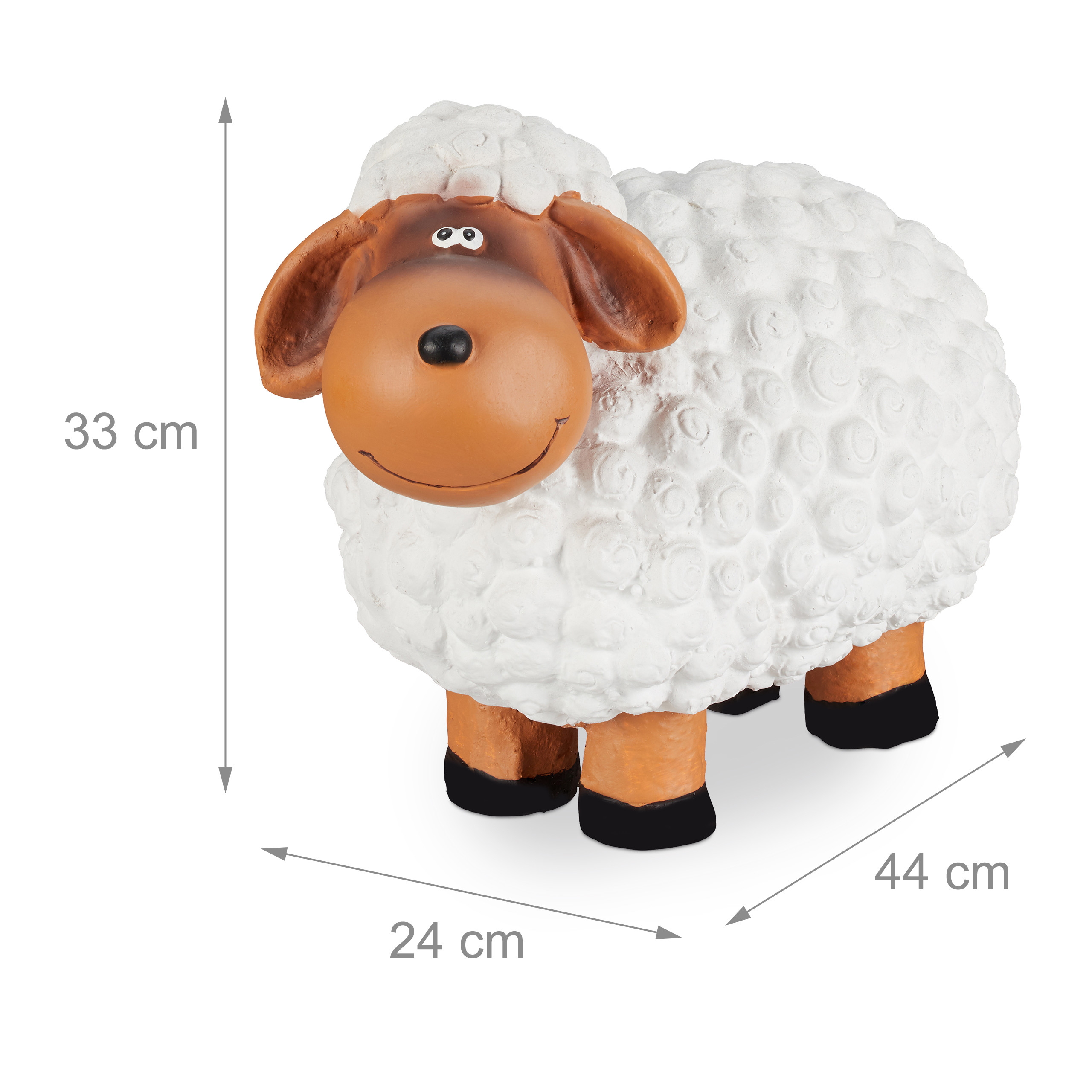 Garden ornament sheep Colourful Farm Animal Ceramic Hand-painted Frost-proof - Picture 8 of 32