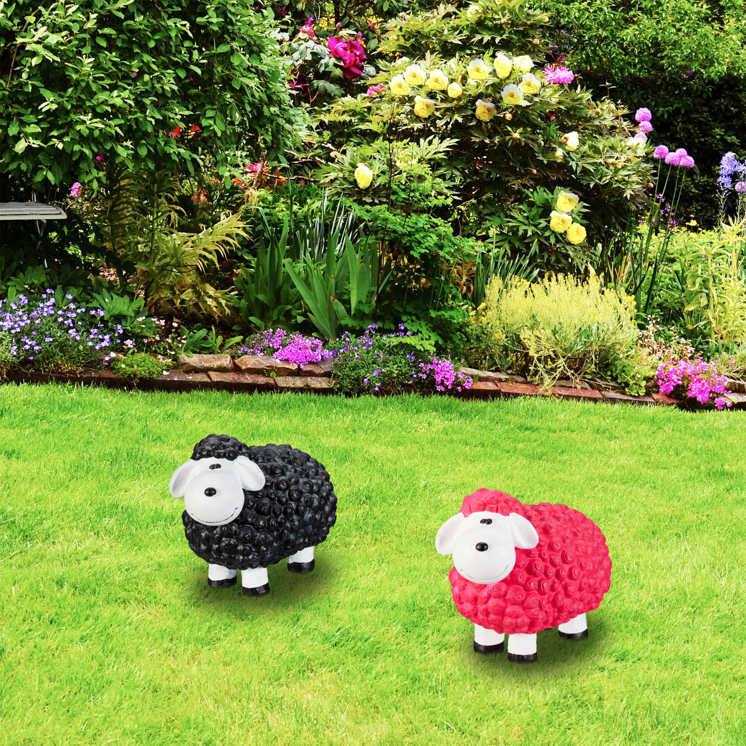 Garden ornament sheep Colourful Farm Animal Ceramic Hand-painted Frost-proof - Picture 21 of 32