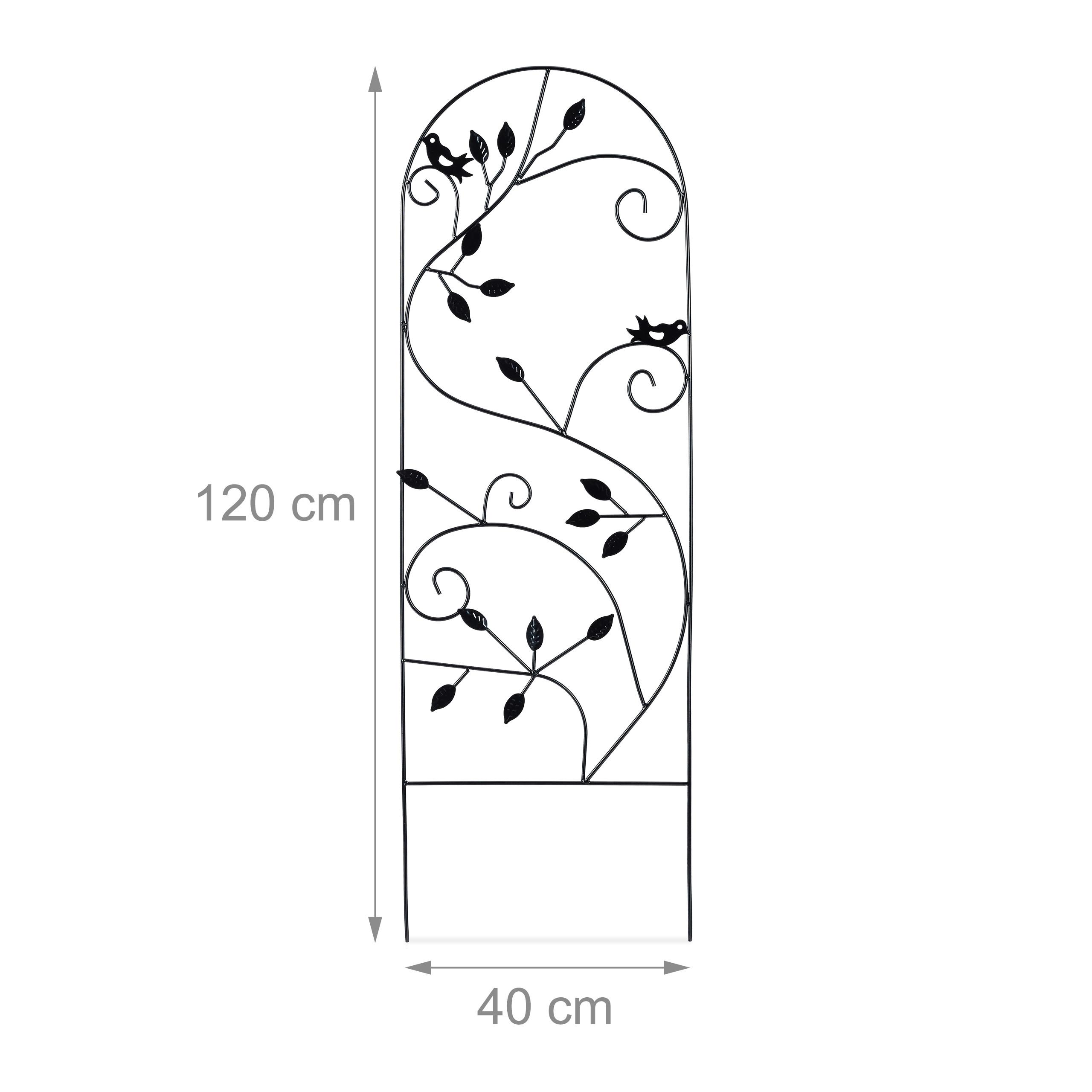 Graticcio Da Giardino In Metallo Nero Per Piante Rampicanti - 2 Pezzi, 149,9x40,4 Cm, Design A Spirale, Antiruggine - 4