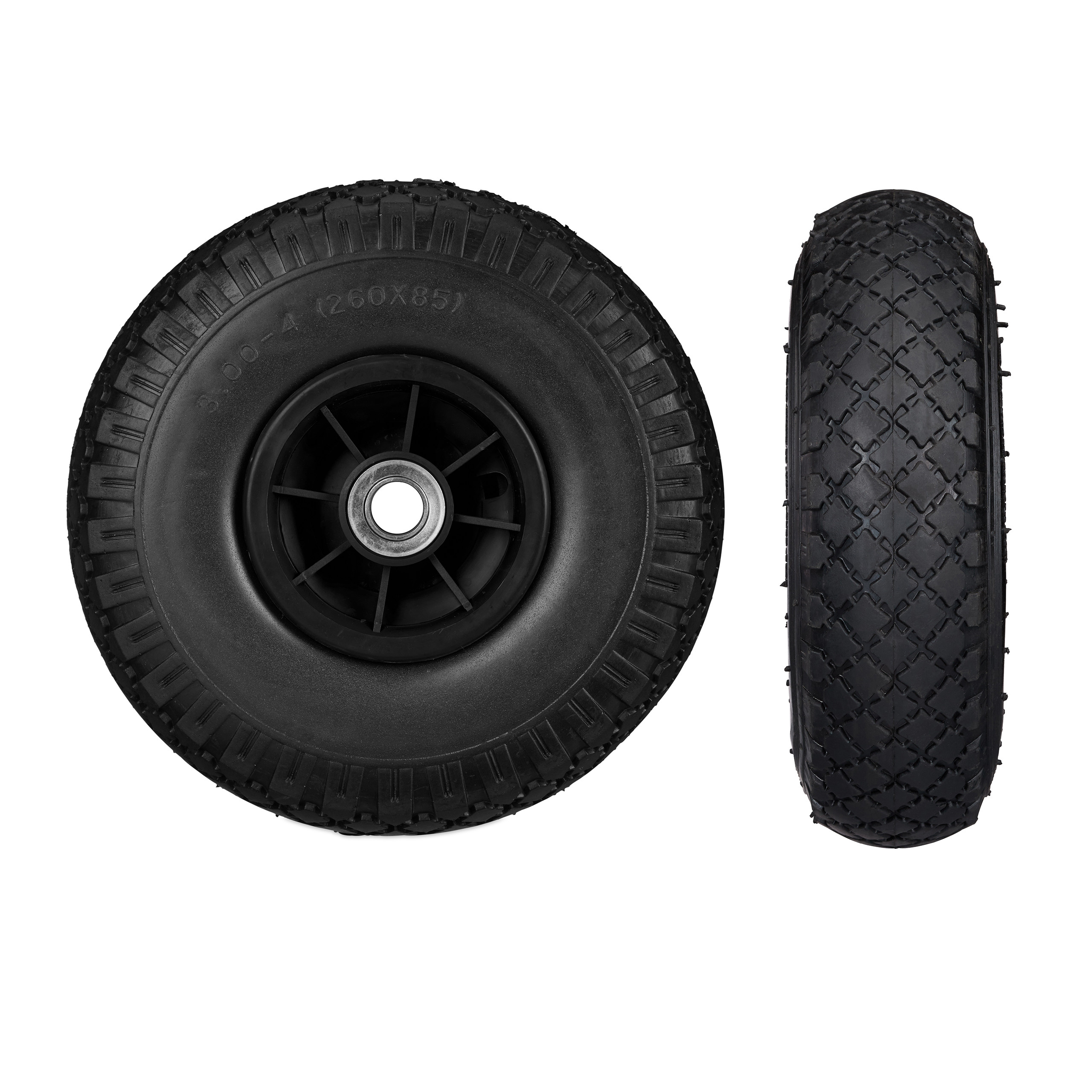 Sackkarrenrad Bollerwagenrad Schubkarrenreifen Vollgummireifen 26 cm 80 kg - Bild 15 von 51