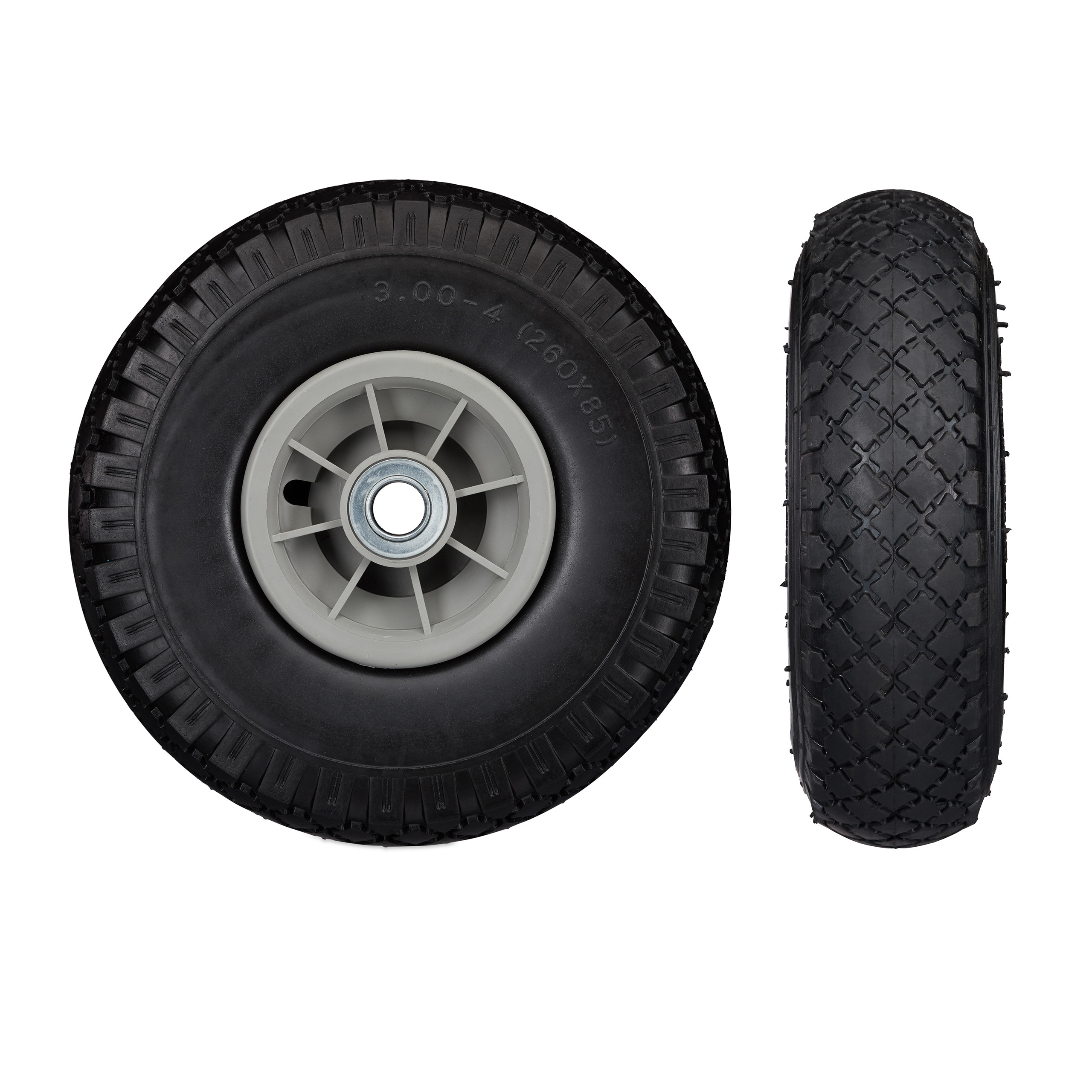 Sackkarrenrad Bollerwagenrad Schubkarrenreifen Vollgummireifen 26 cm 80 kg - Bild 24 von 51