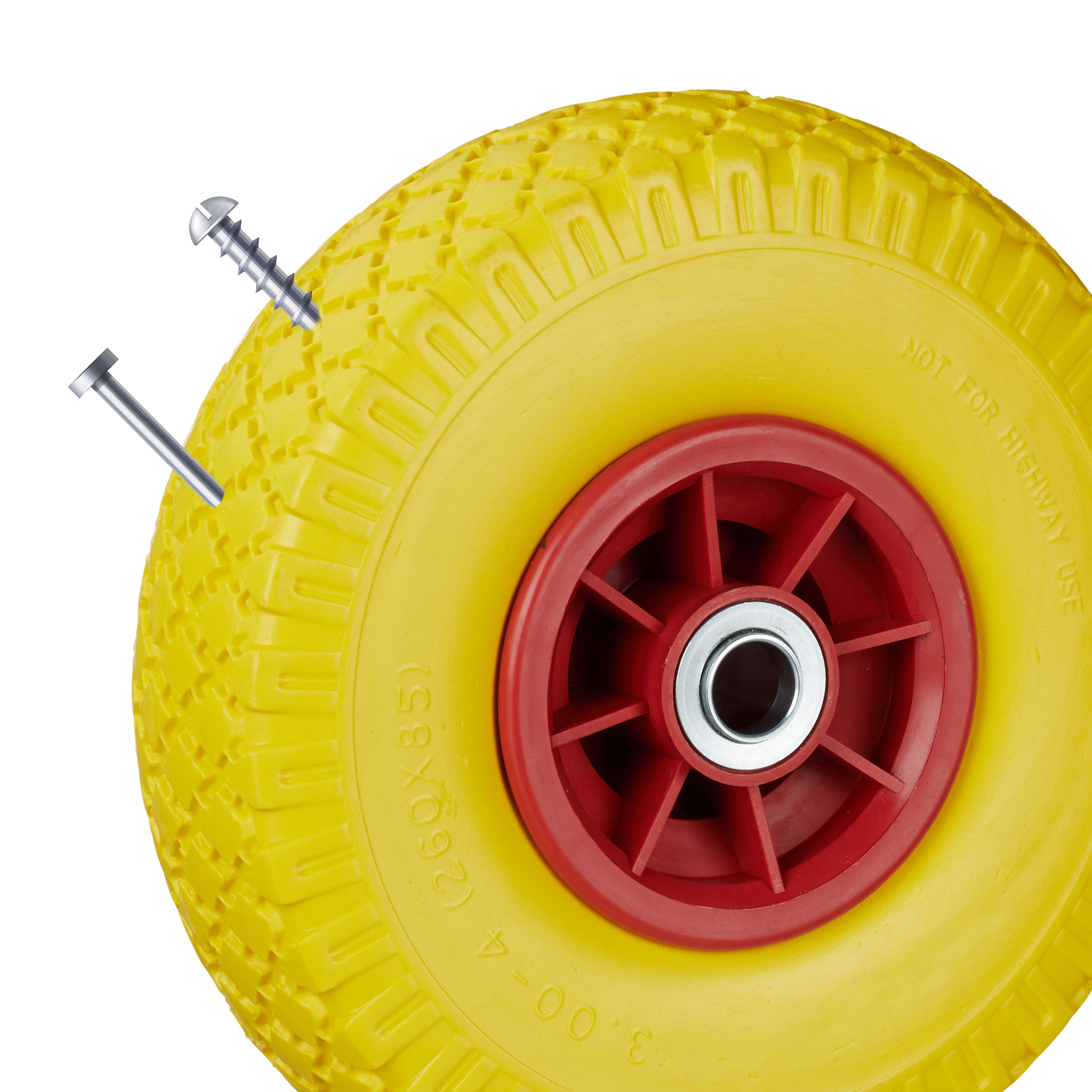Sackkarrenrad Bollerwagenrad Schubkarrenreifen Vollgummireifen 26 cm 80 kg - Bild 48 von 51