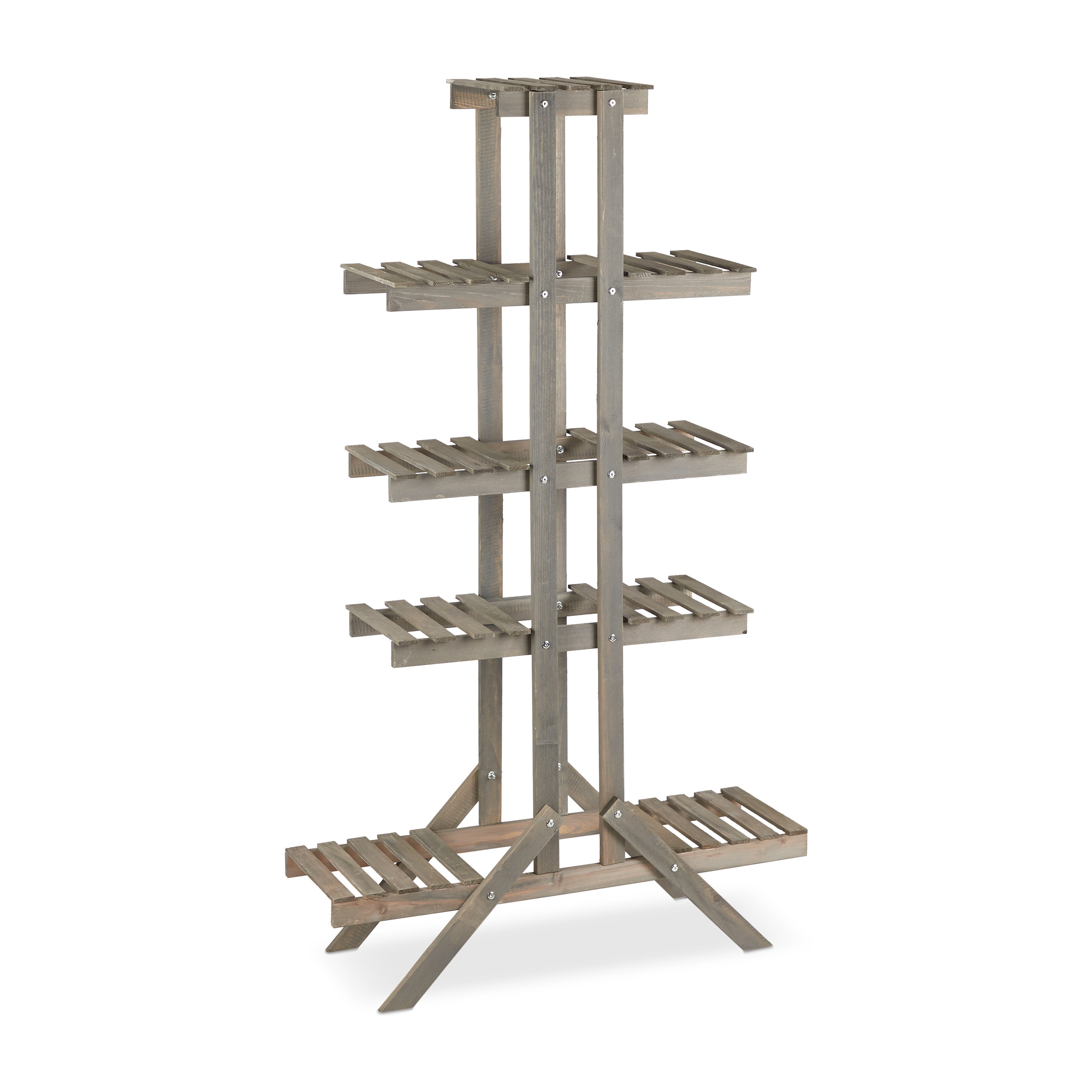 Soporte plantas de interior, Estantería madera, Soporte flores 5 niveles - Imagen 10 de 18