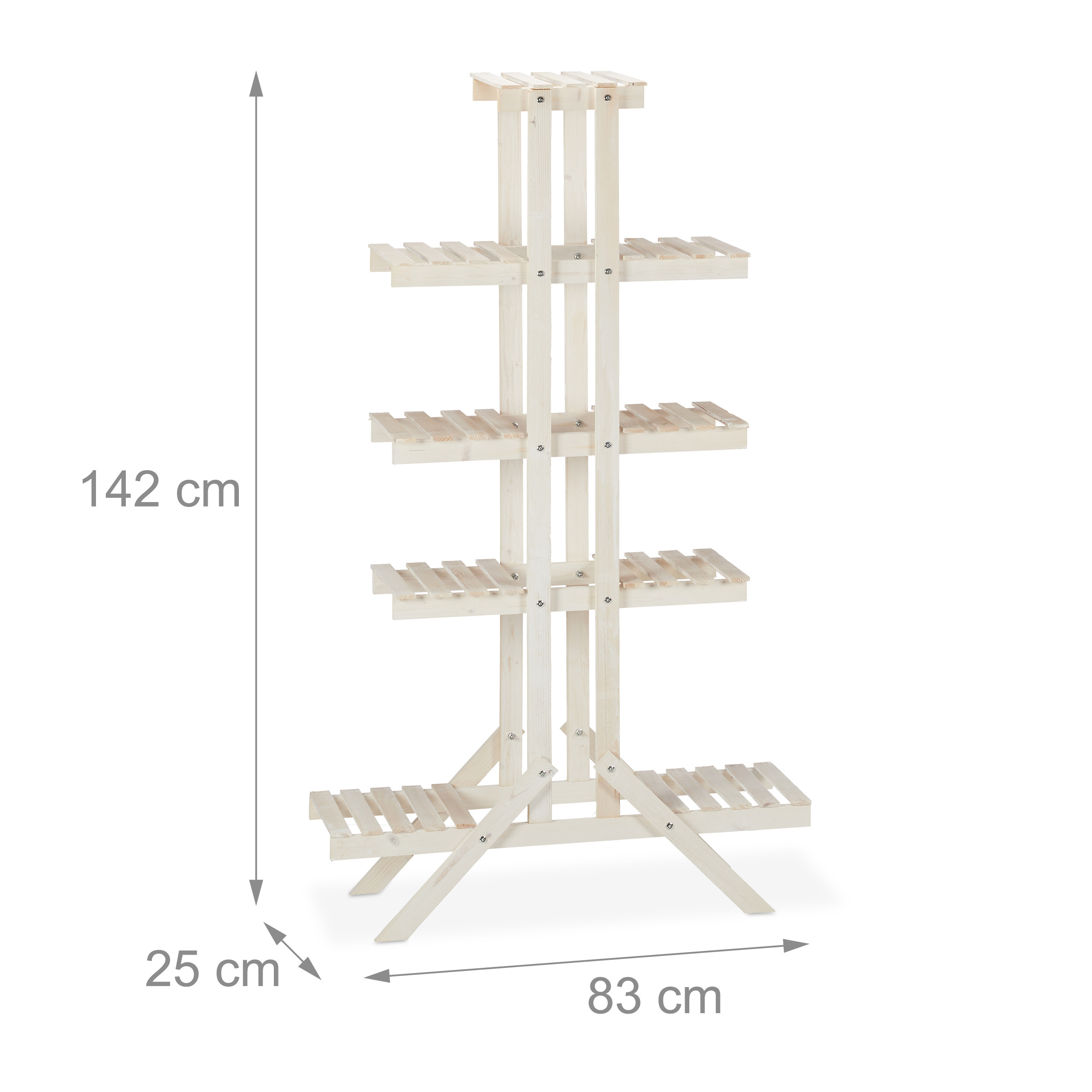 Soporte plantas de interior, Estantería madera, Soporte flores 5 niveles - Imagen 14 de 18