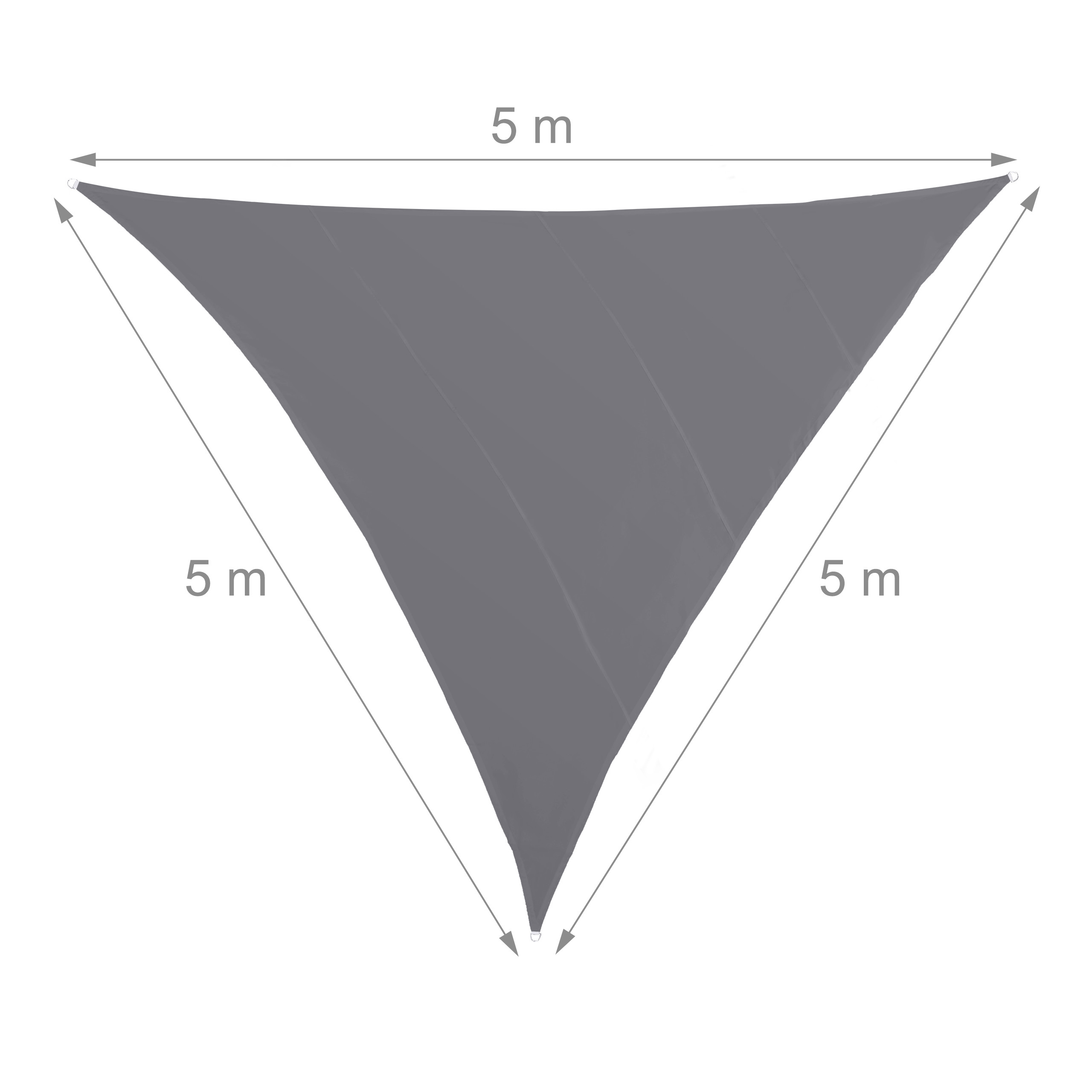 Toldo vela gris, Vela sombra triangular, Marquesina, Toldo balcón resistente - Imagen 16 de 28