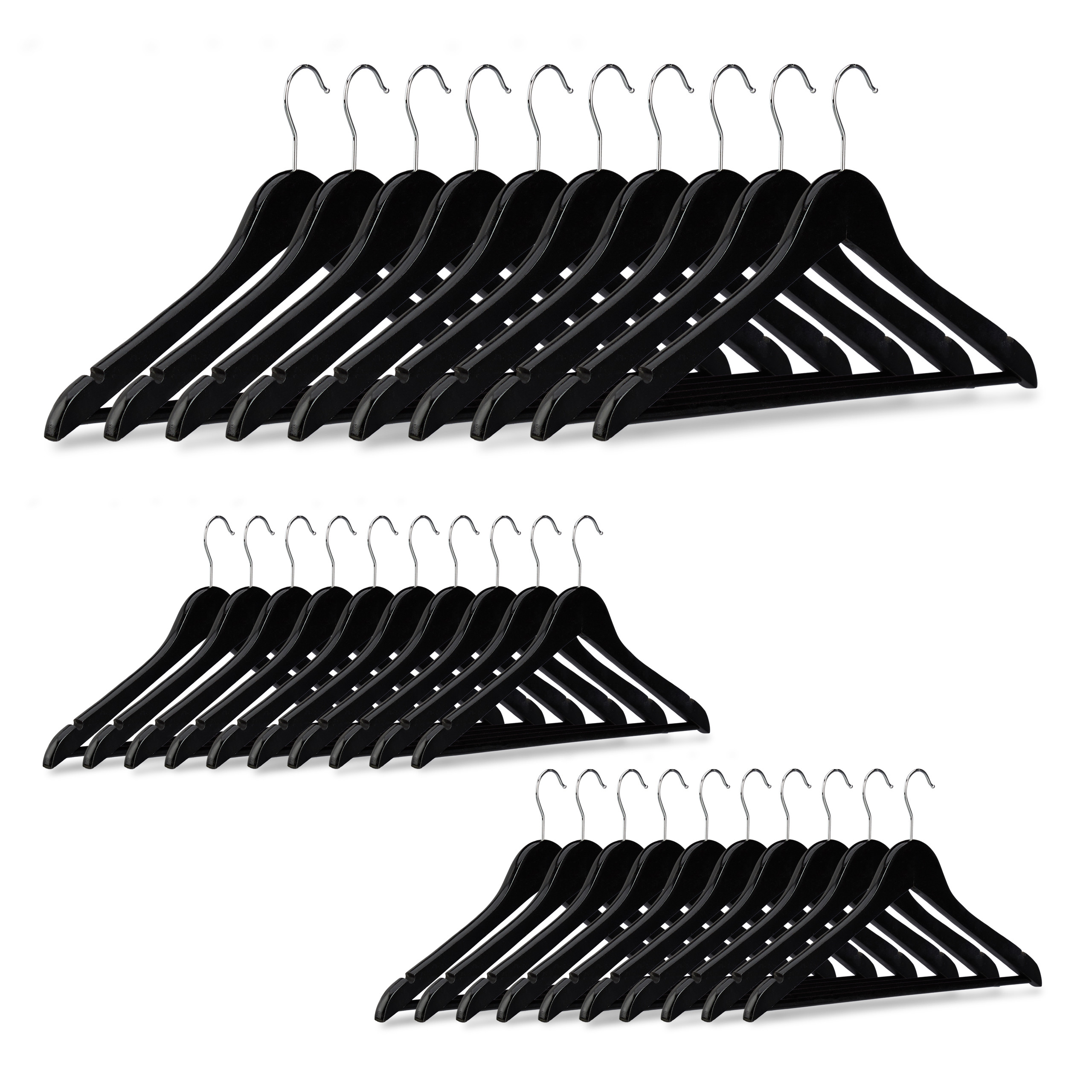 Perchas ropa madera, Pack 90 unidades, Perchas pantalones, Perchas