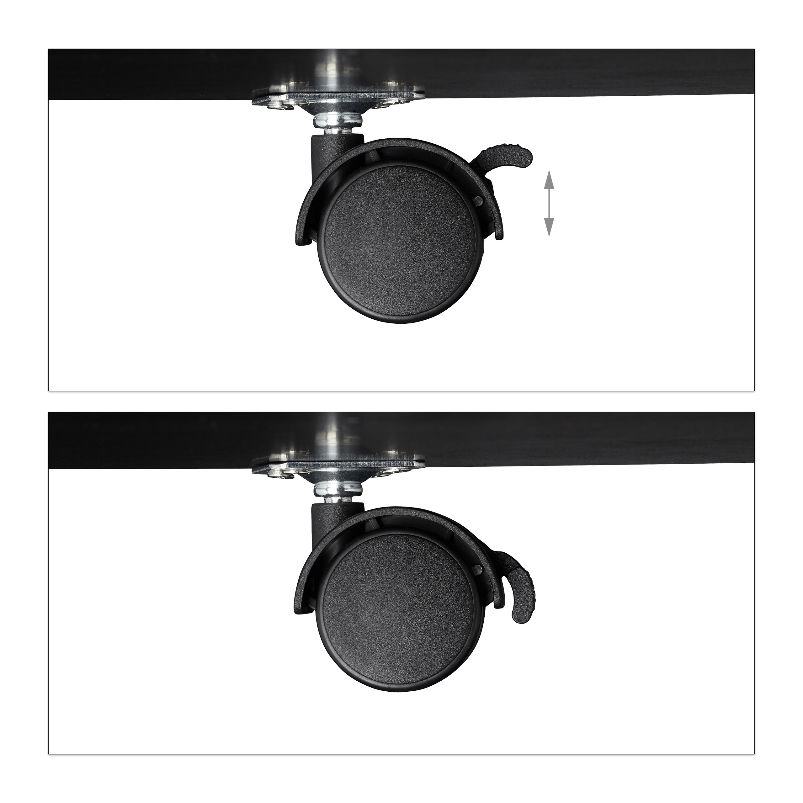 Beistelltisch rund Loungetisch fahrbar Ablagetisch modern 2 Ebenen 3 Beine