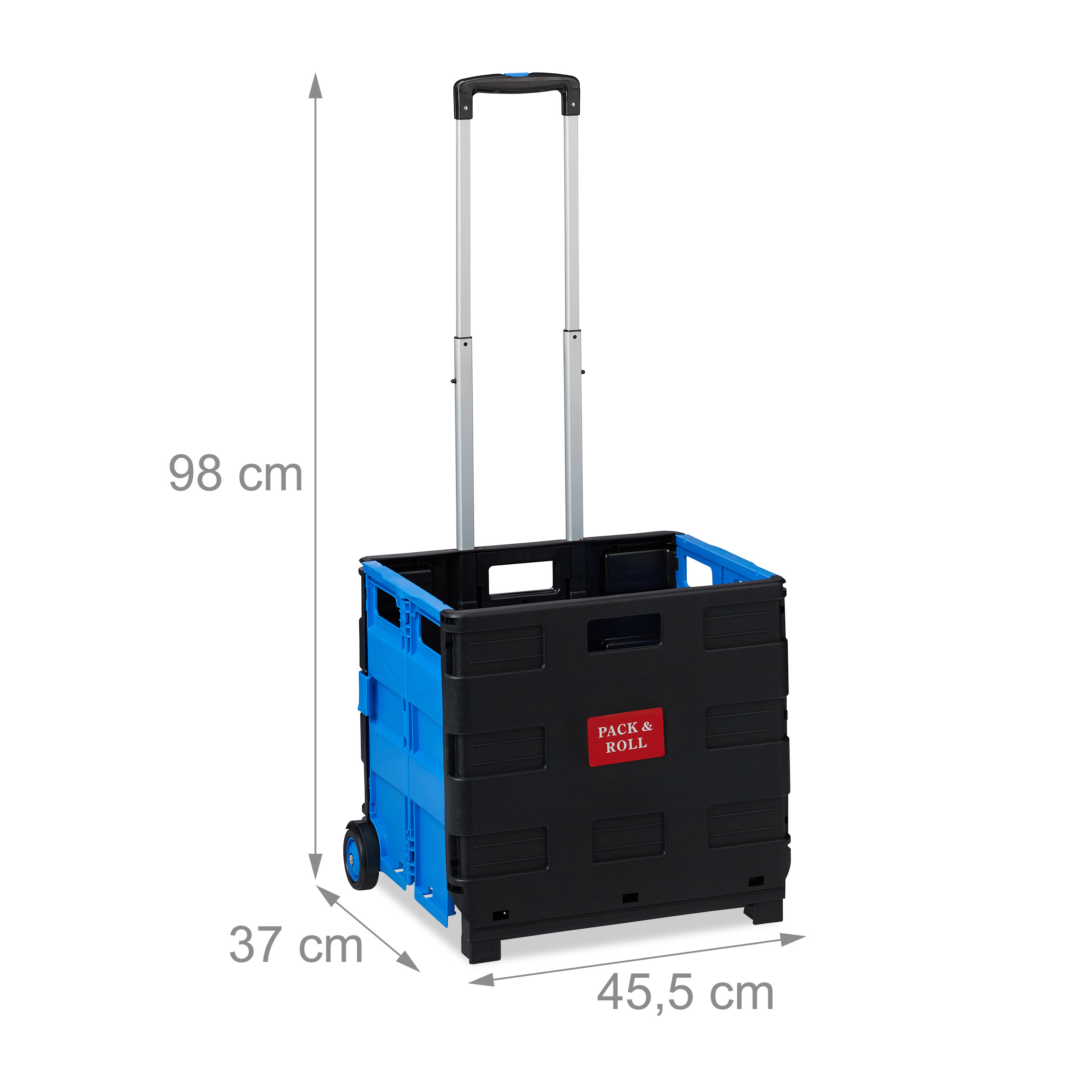 Carrello portaspesa pieghevole Trolley per la spesa 2 ruote Leggero 35 kg - Foto 53 di 60