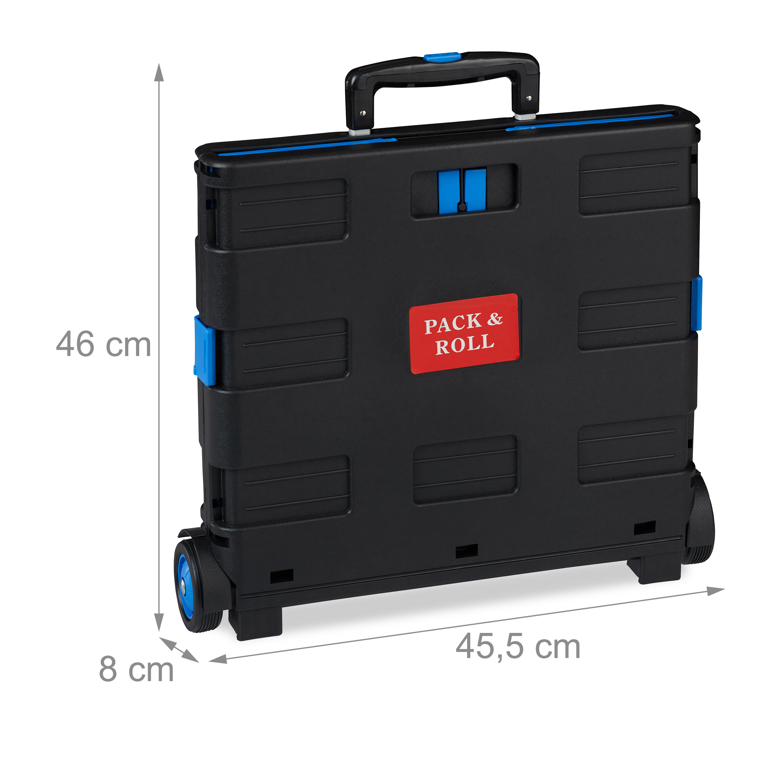 Carrello portaspesa pieghevole Trolley per la spesa 2 ruote Leggero 35 kg - Foto 54 di 60