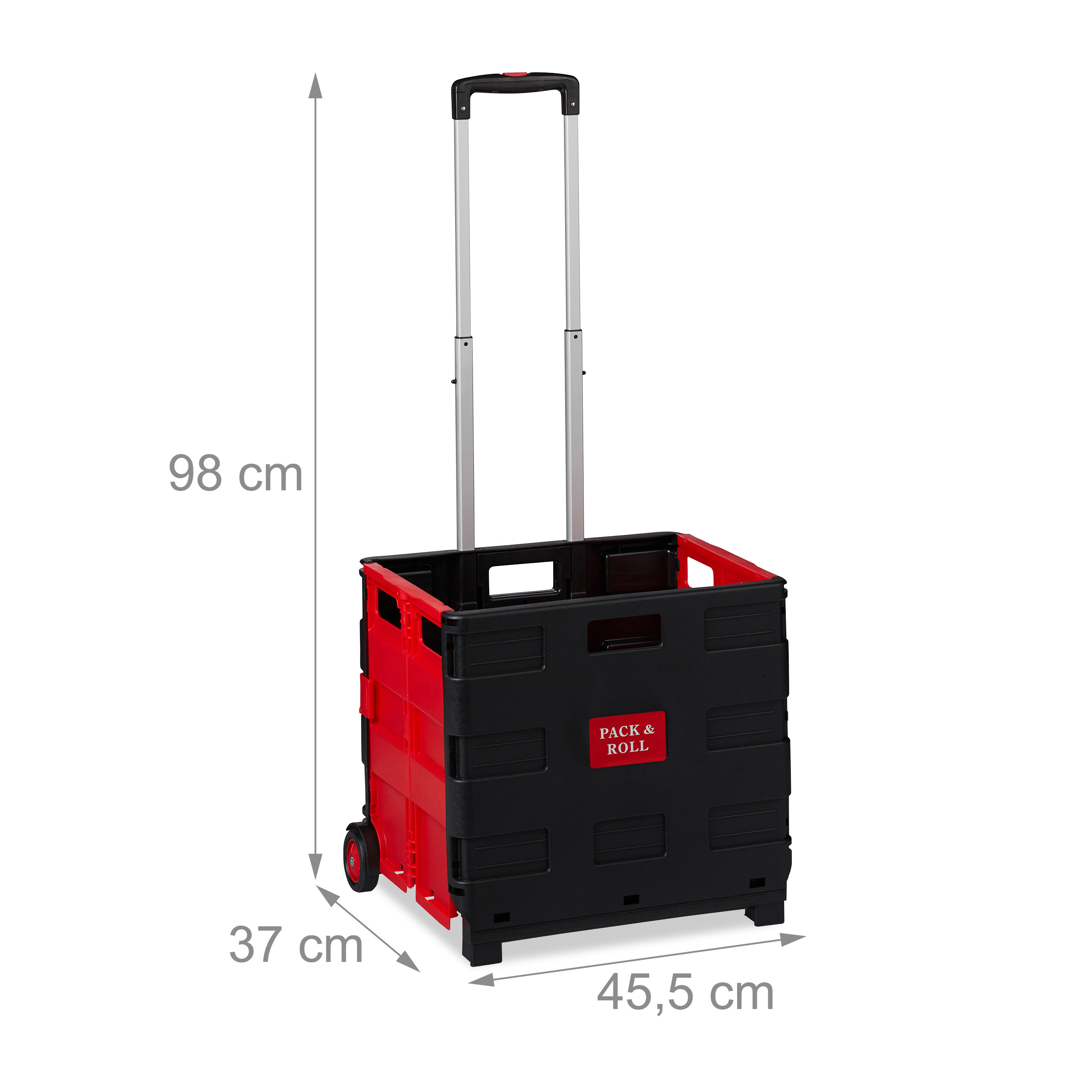 Carrello portaspesa pieghevole Trolley per la spesa 2 ruote Leggero 35 kg - Foto 42 di 60