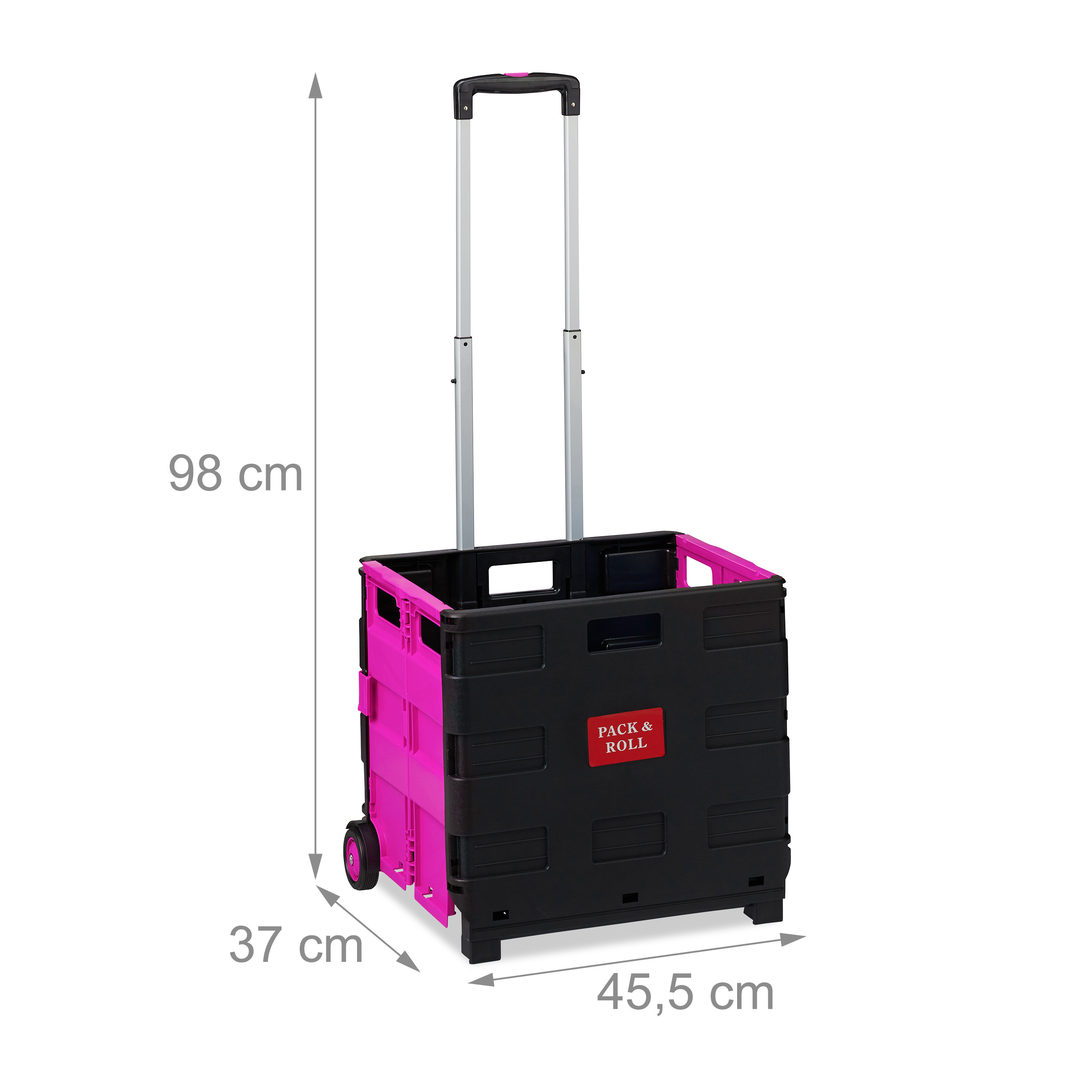 Carrello portaspesa pieghevole Trolley per la spesa 2 ruote Leggero 35 kg - Foto 20 di 60