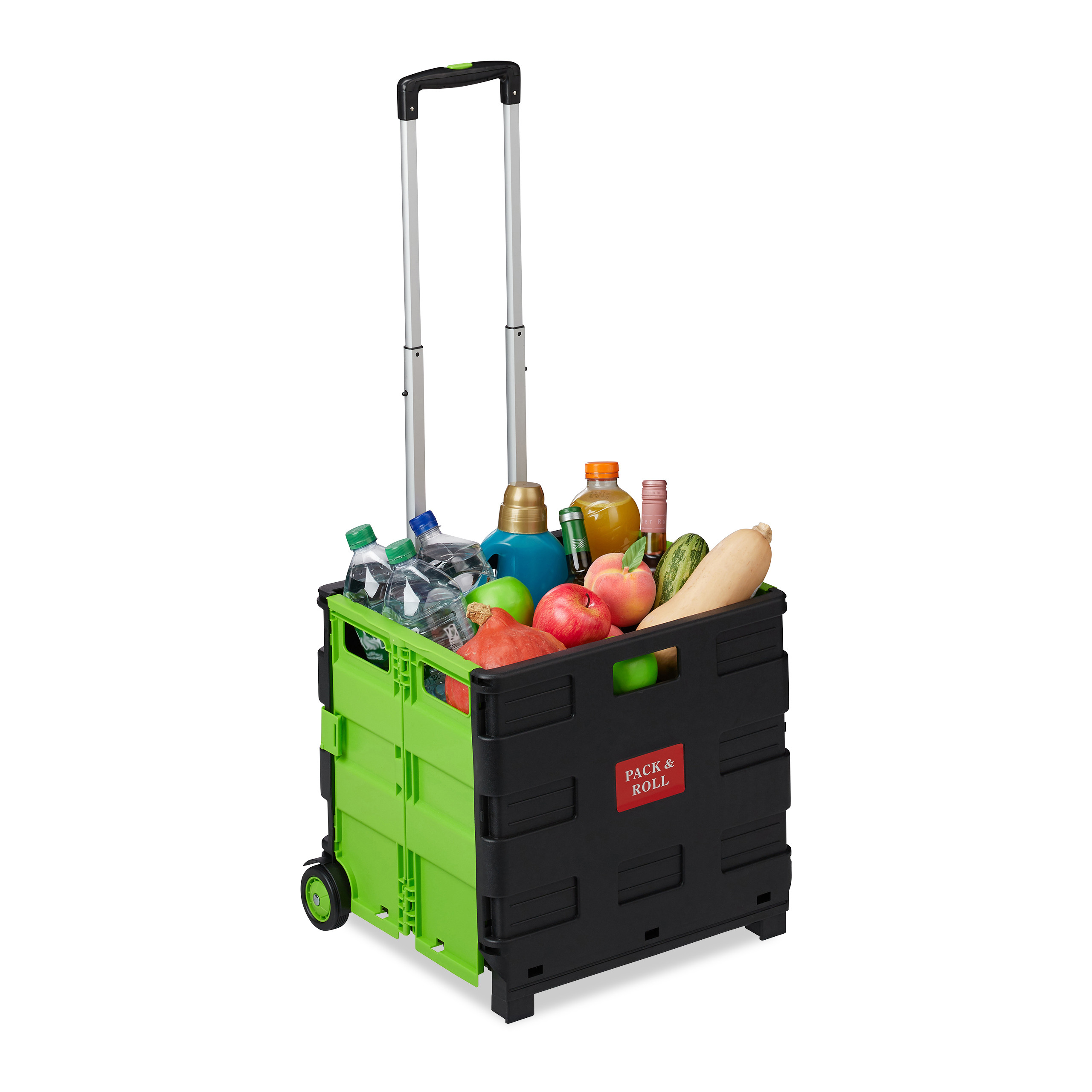 Carrello portaspesa pieghevole Trolley per la spesa 2 ruote Leggero 35 kg - Foto 6 di 60