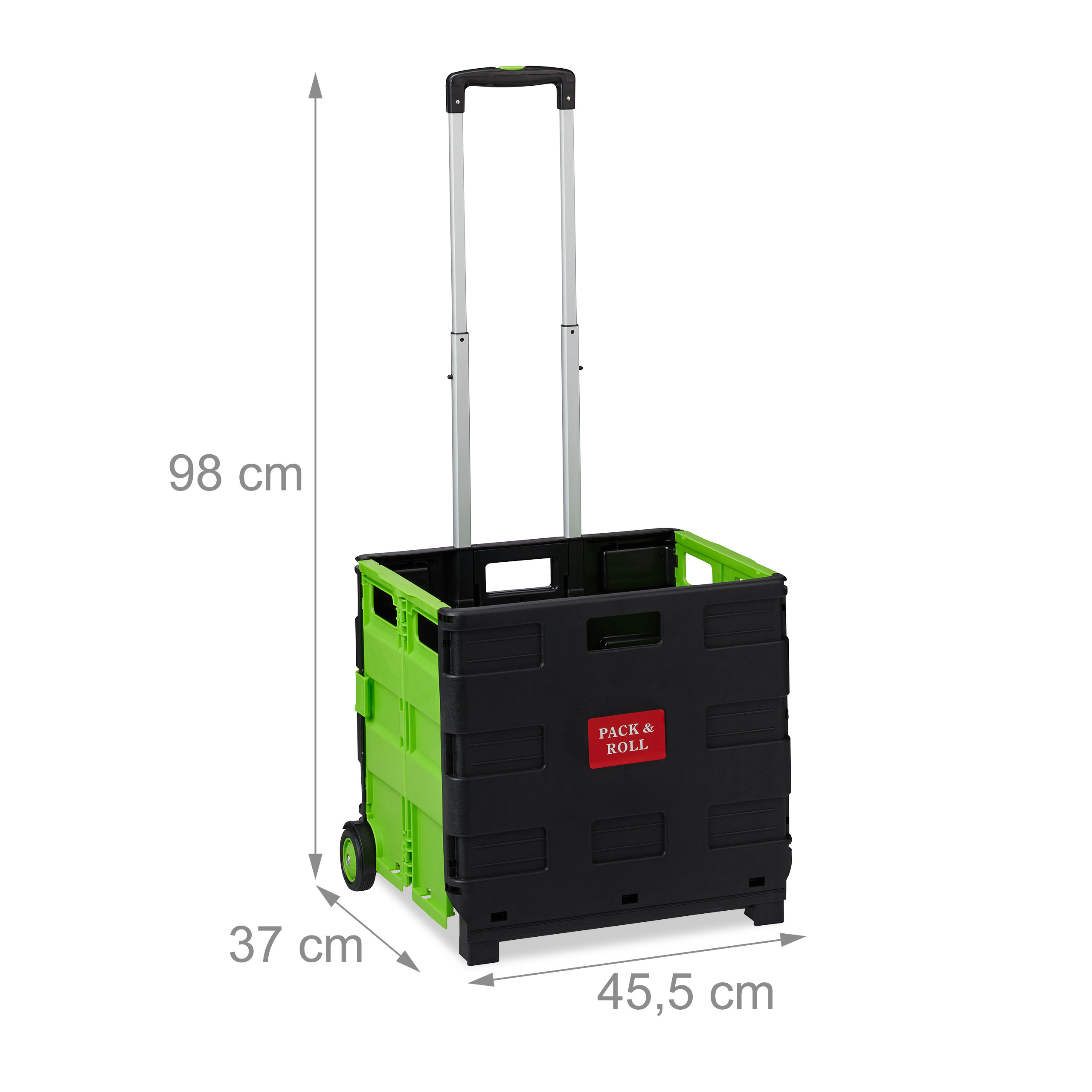Carrello portaspesa pieghevole Trolley per la spesa 2 ruote Leggero 35 kg - Foto 9 di 60