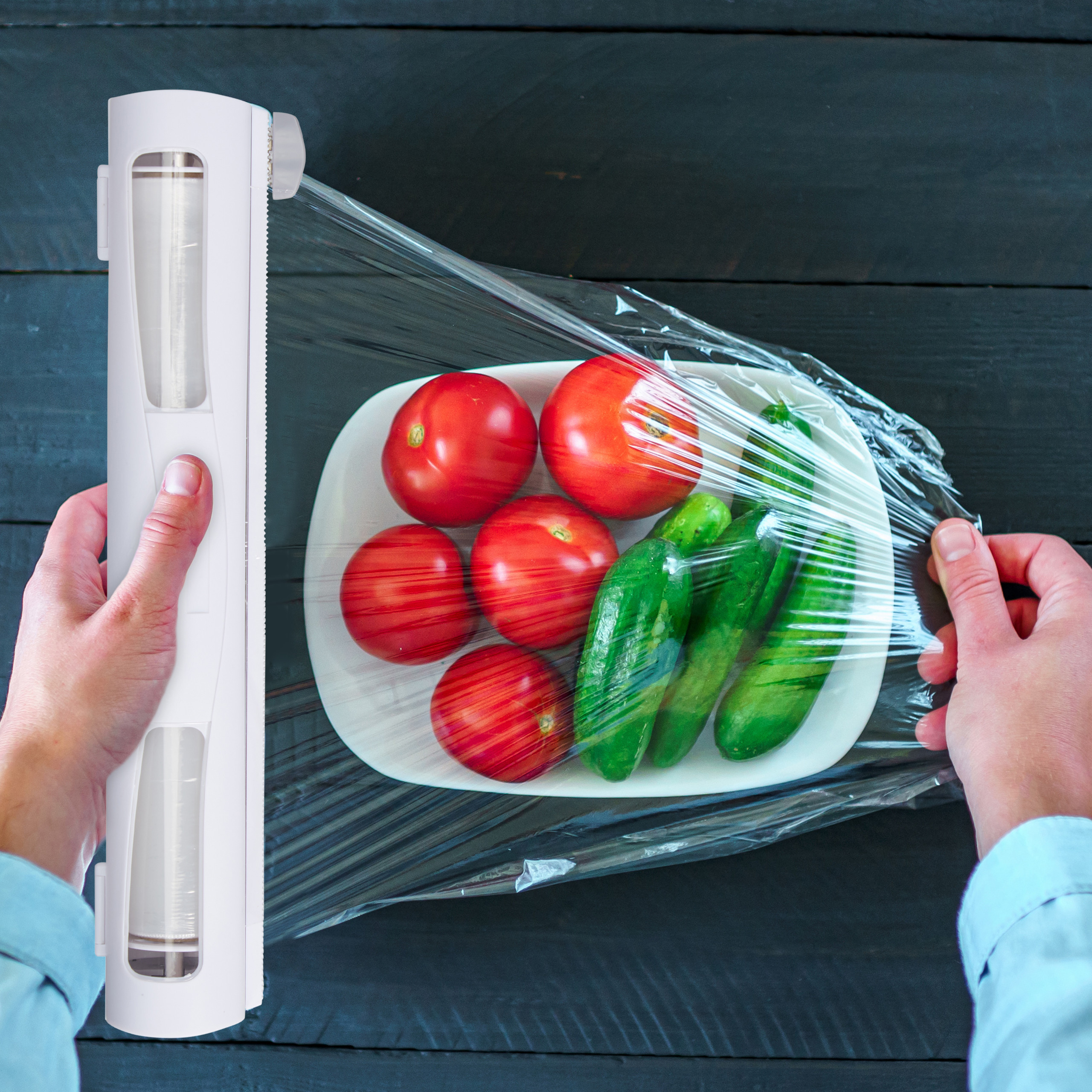 Distributeur Aluminium Et Film Alimentaire Bambou Avec Coupeur - Porte Sopalin Et Derouleur Papier Cuisine 3 En 1