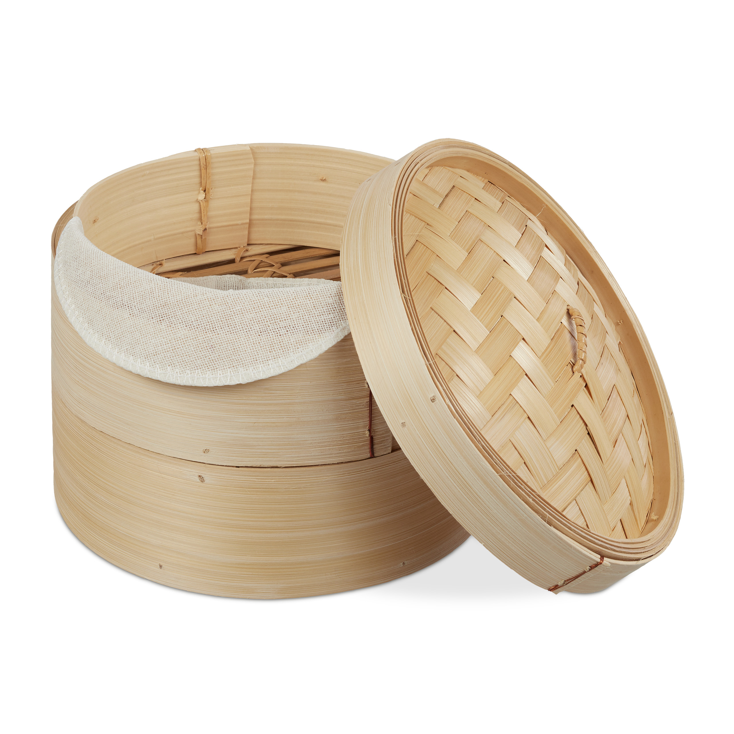 Dampfgarer Bambusdmpfer Dmpfkorb fr Dim Sum Reisdmpfer 2 Etagen 390 g |  eBay