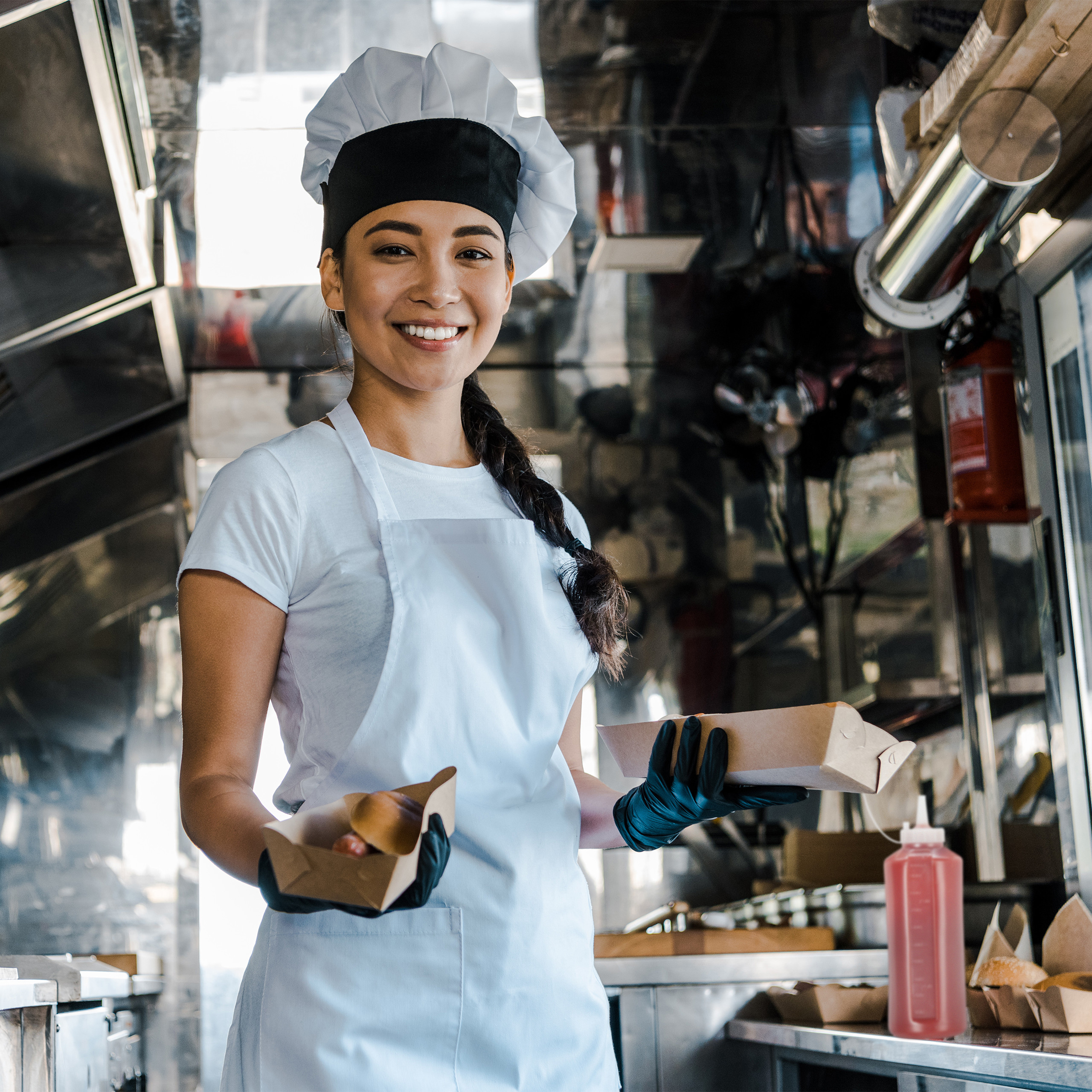 Tablecraft Gewürz-Quetschflaschen 473ml - Breite Öffnung 63mm, Transparente Soßenspender