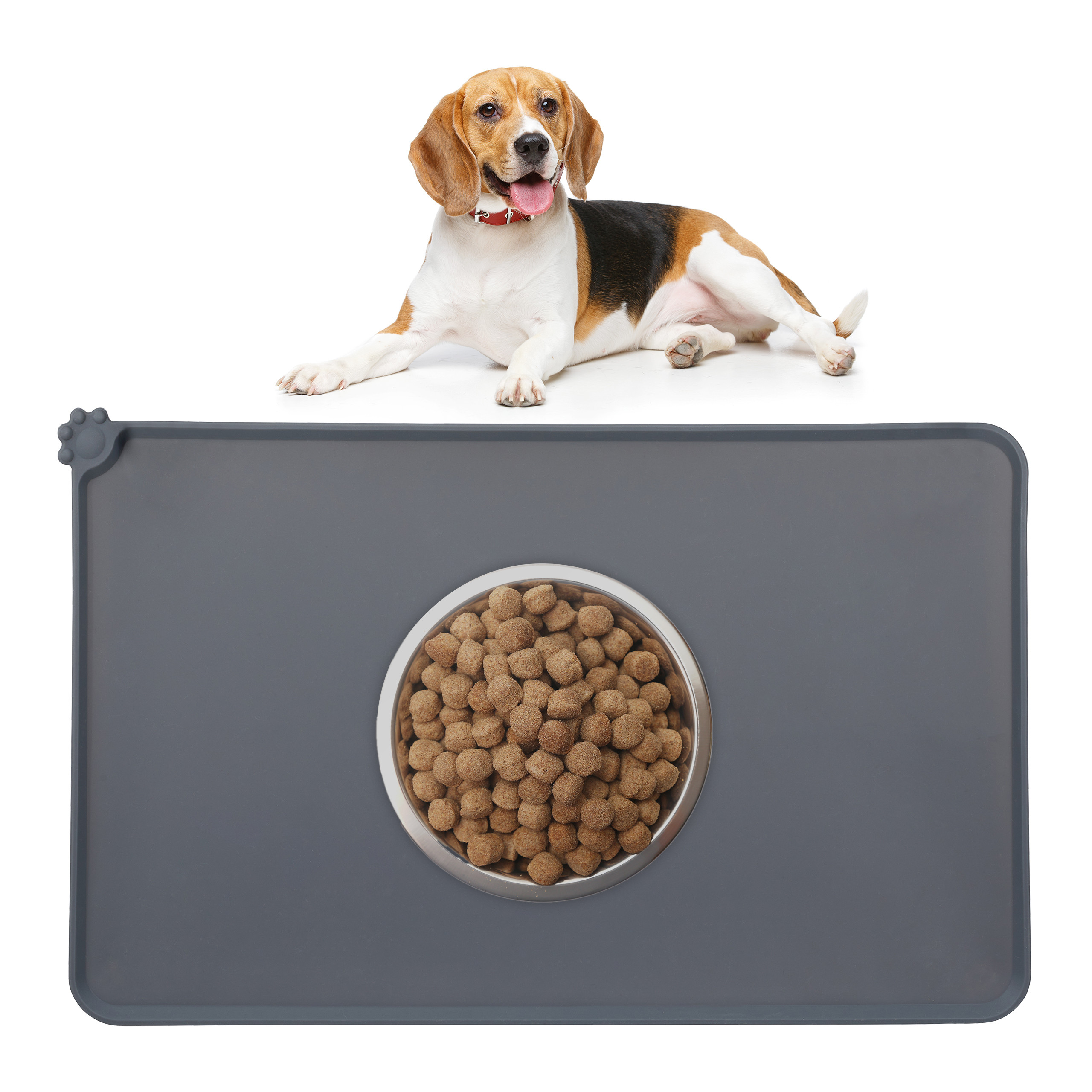 Alfombrilla comedero perros tapete antideslizante impermeable ligero 240 g - Imagen 2 de 9