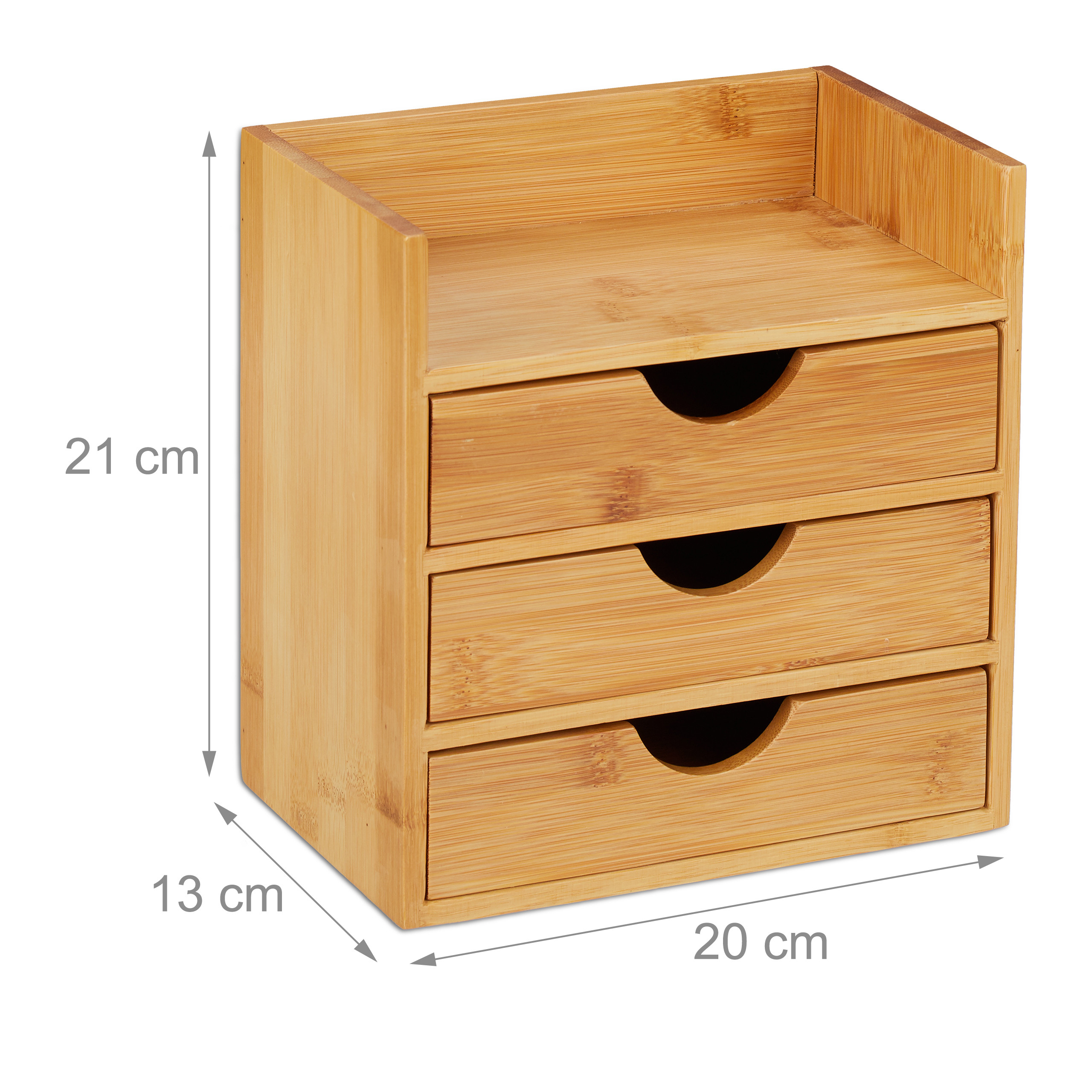 Bamboo Organizer Tray With 3 Compartments | Lipper International