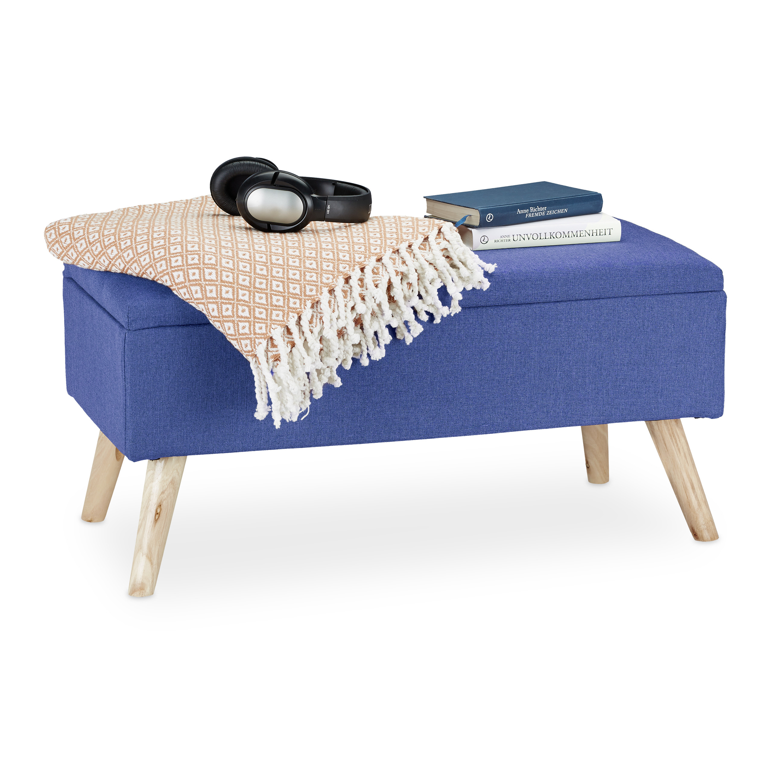Baul almacenamiento puff organizador taburete decorativo acolchado ligero - Imagen 68 de 77