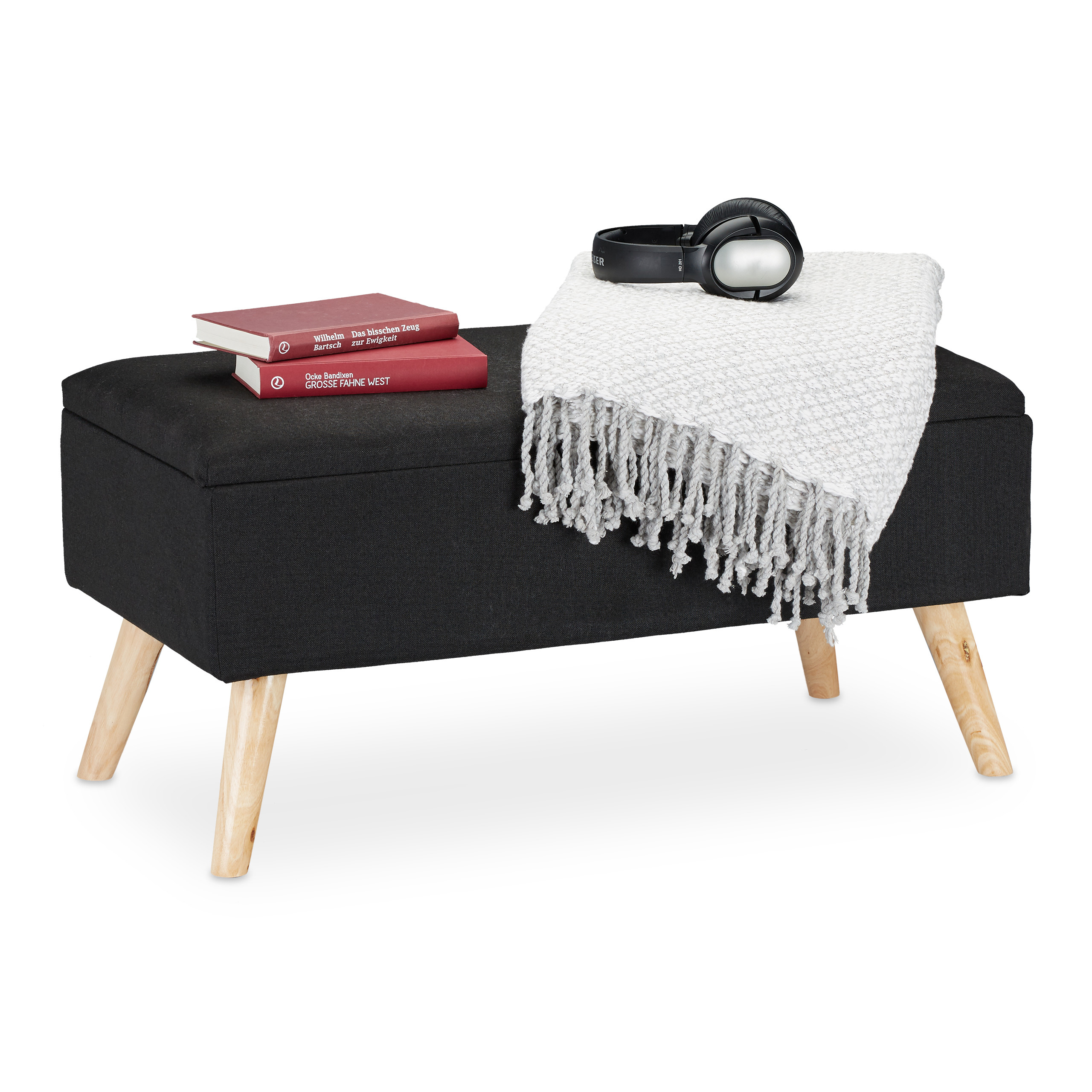 Baul almacenamiento puff organizador taburete decorativo acolchado ligero - Imagen 58 de 77