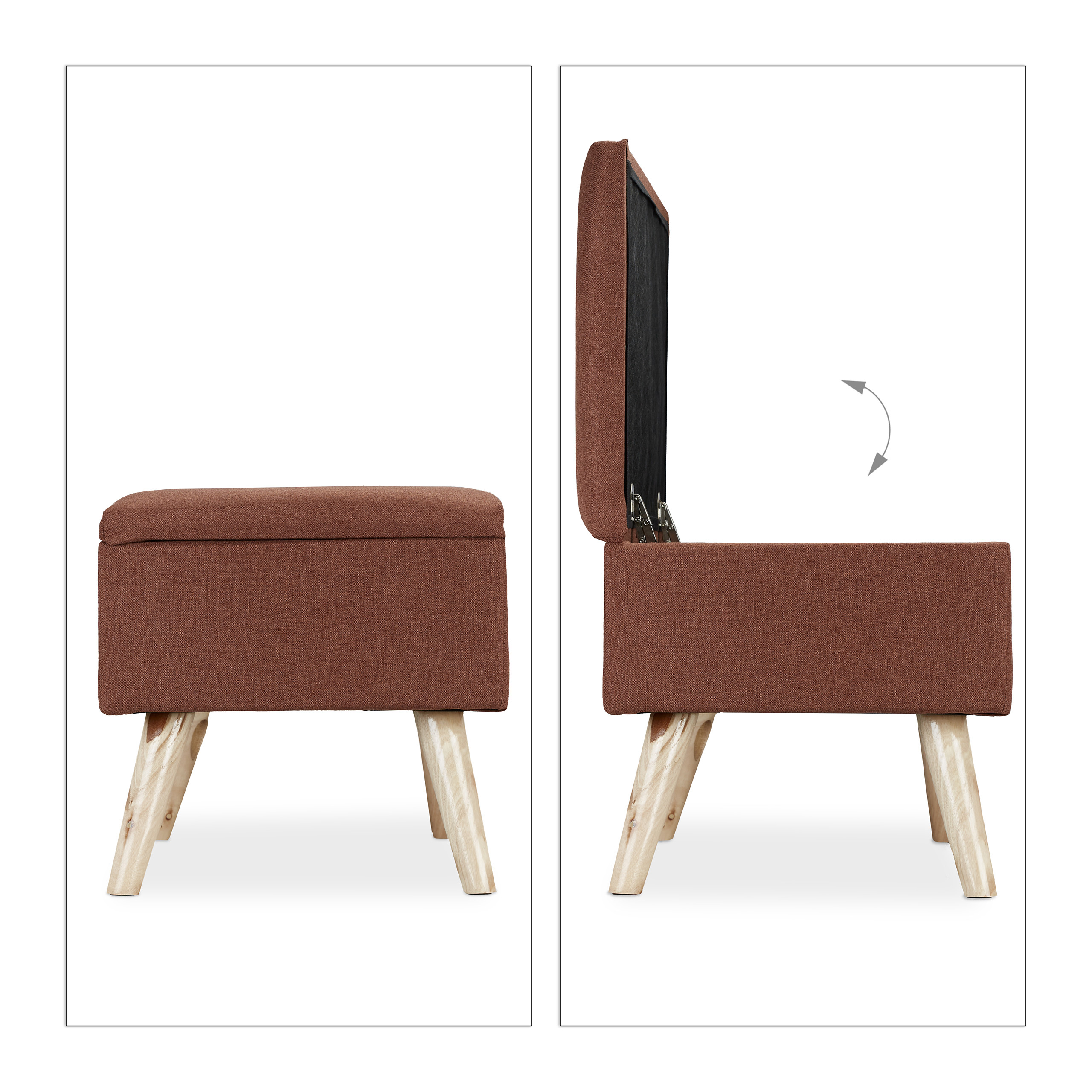 Baul almacenamiento puff organizador taburete decorativo acolchado ligero - Imagen 43 de 77