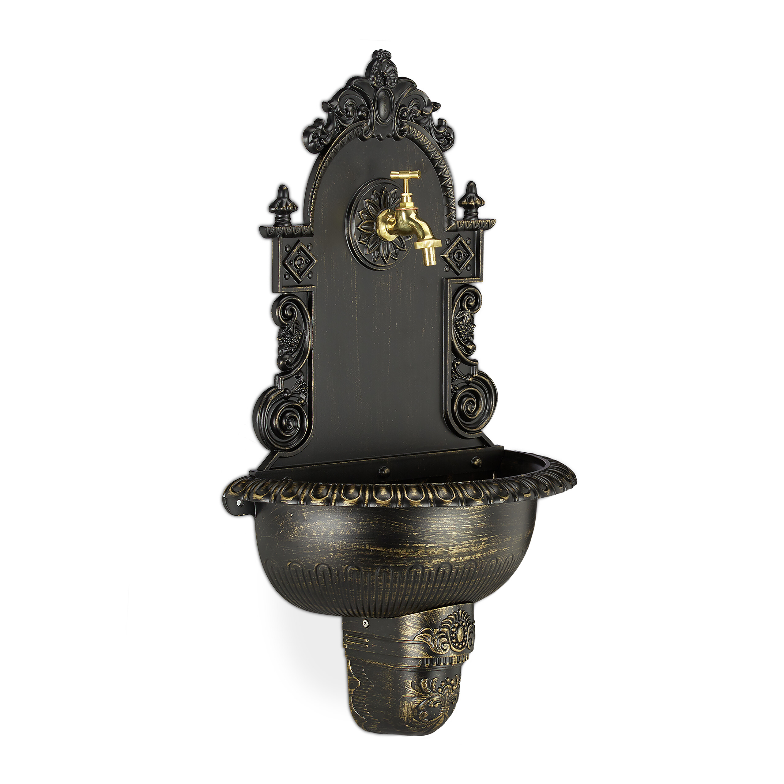 Wall Fountain Garden Fountain Antique Sink Nostalgia Fountain Powder Coated - Picture 3 of 18