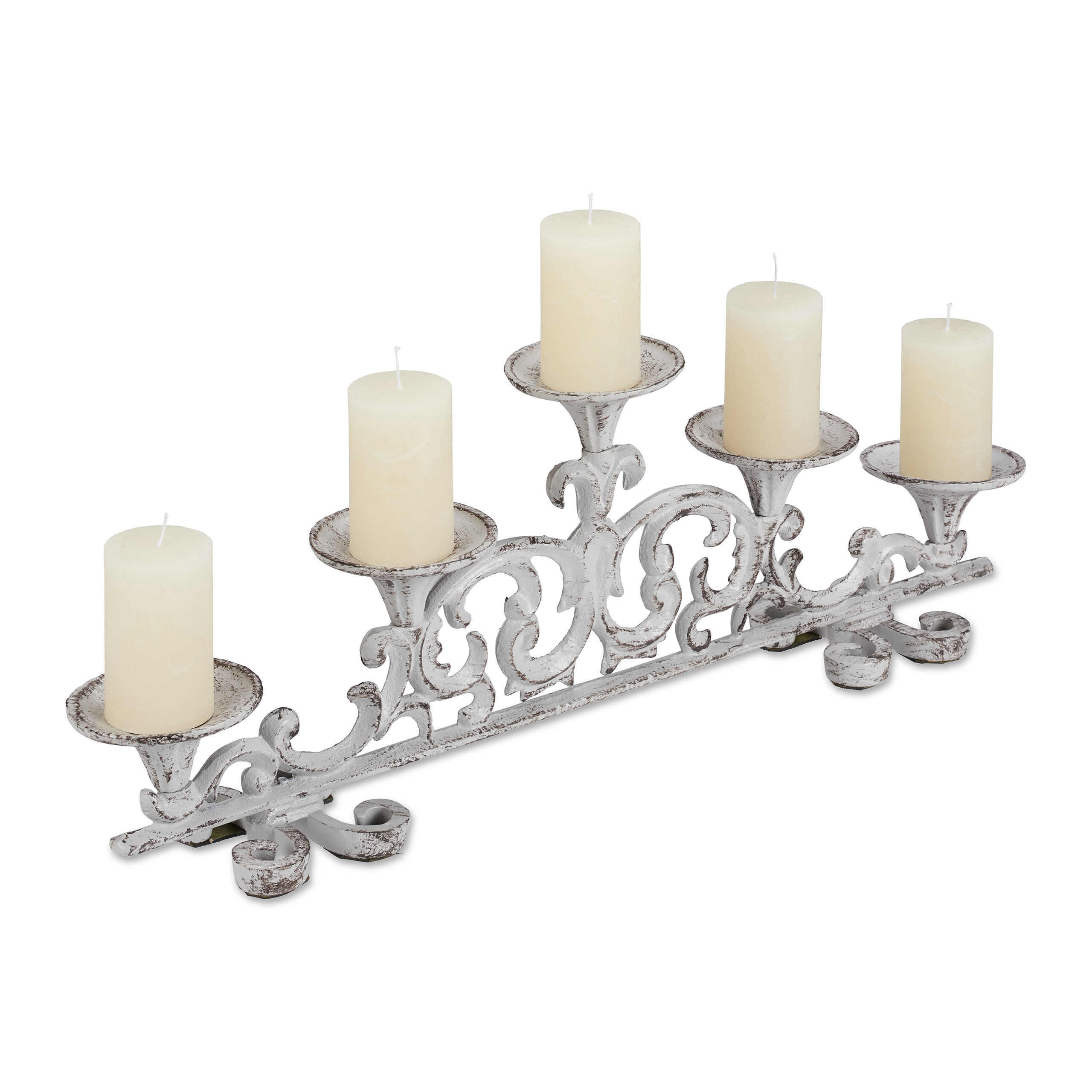Candelabro antiguo soporte velas barroco portavelas decorativo 5 brazos - Imagen 5 de 12