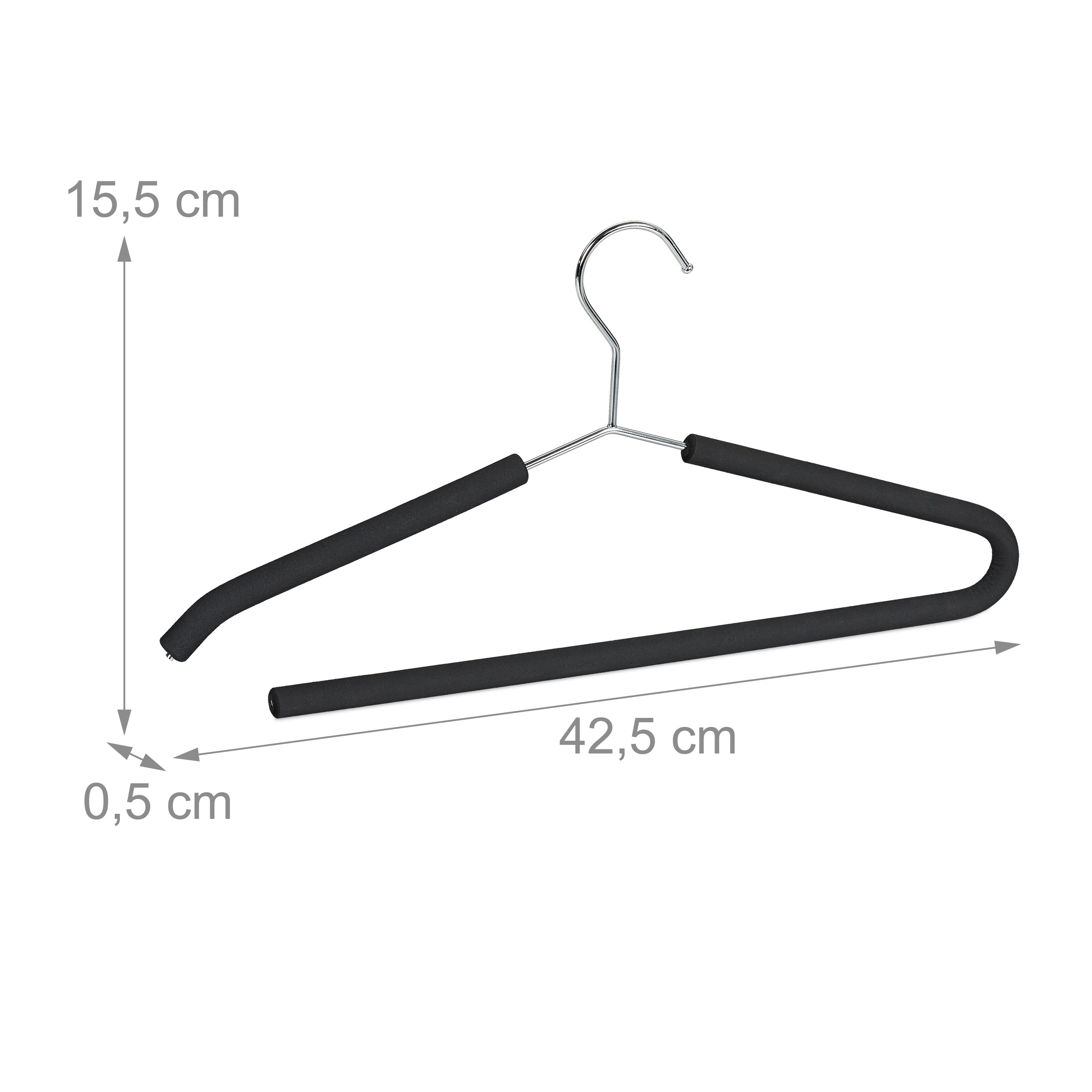 Gabotrie 18 Grucce Appendini Colorate Con Rivestimento In PVC - Antiscivolo, 41,9 Cm, Metallo