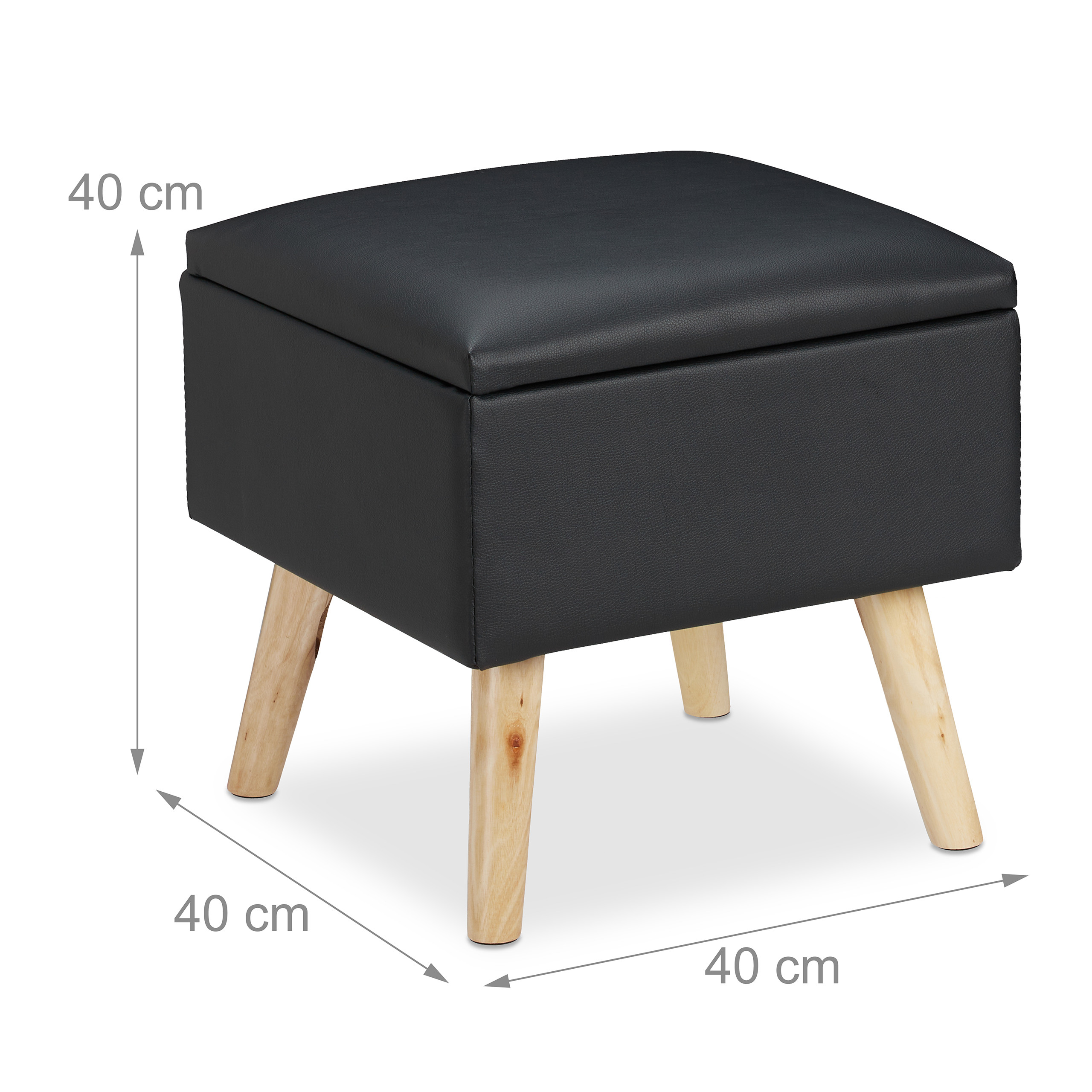 Sitzhocker Sitzwürfel Stauraumhocker Polsterhocker Fußhocker 120 kg Kunstleder