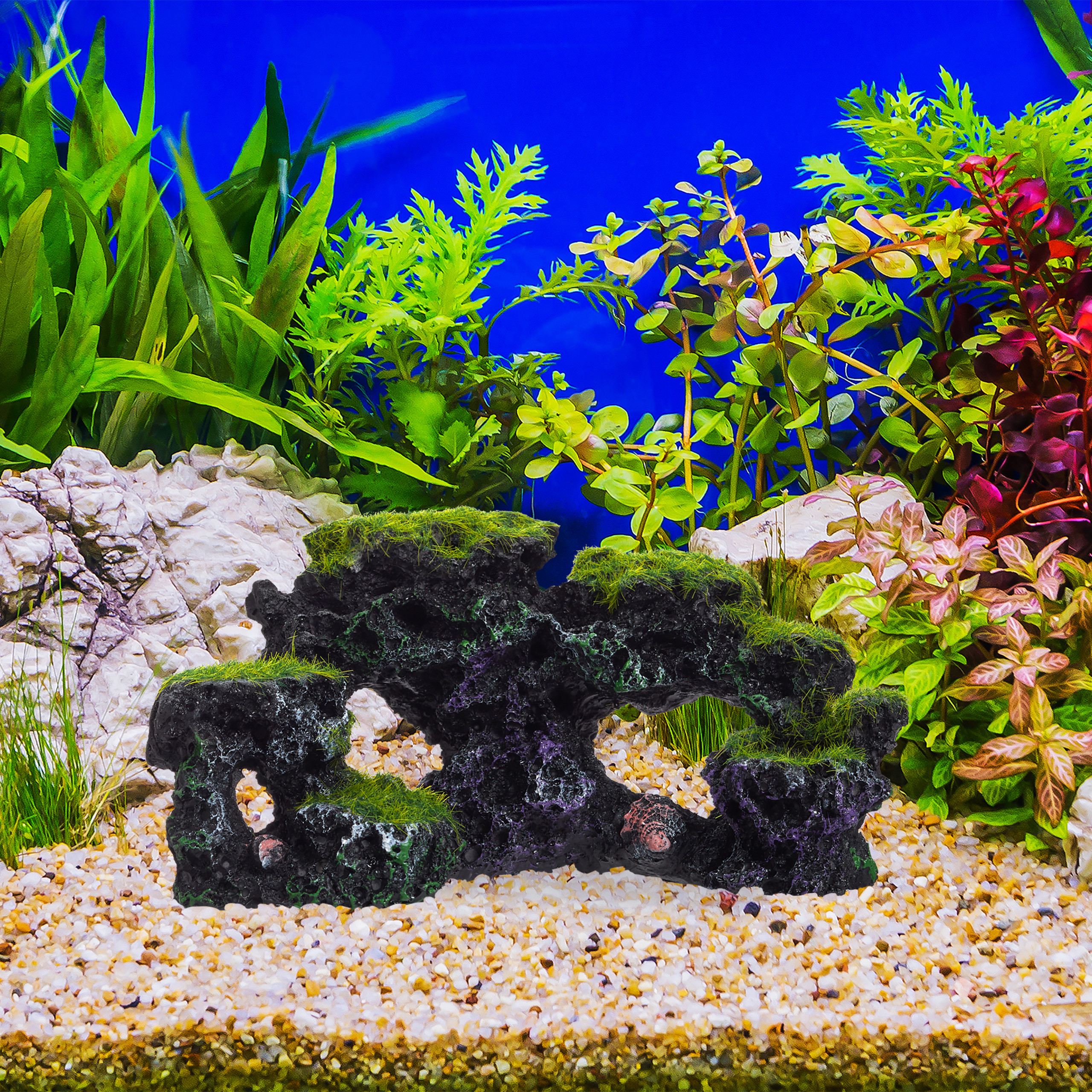 5-Pack Volcanic Rock Aquarium Plant Anchors - Random Color Stones For Aquascaping & Fish Tank - View #7